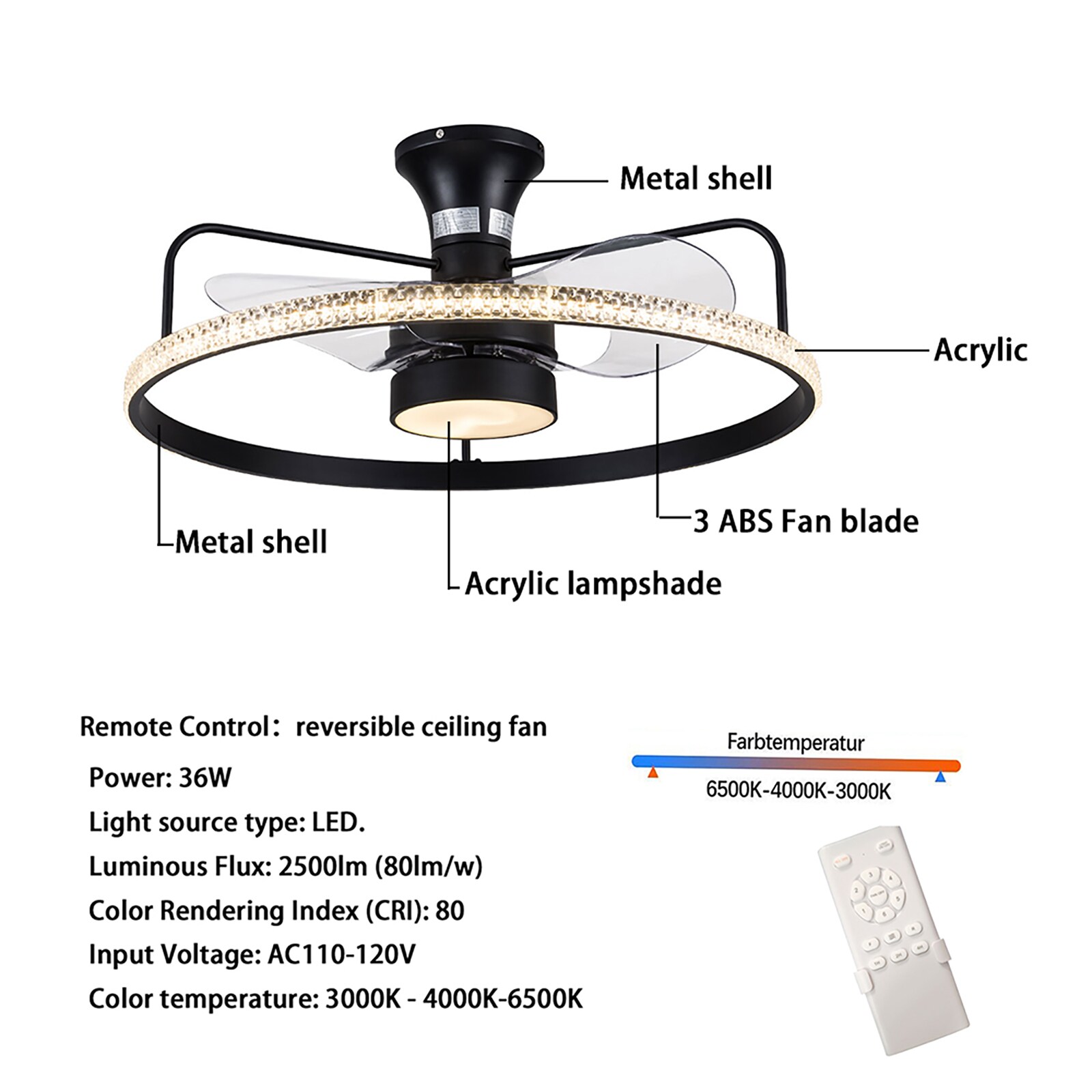 Oukaning HG-HCXLST-6393-US Ceiling-Fans - View #5
