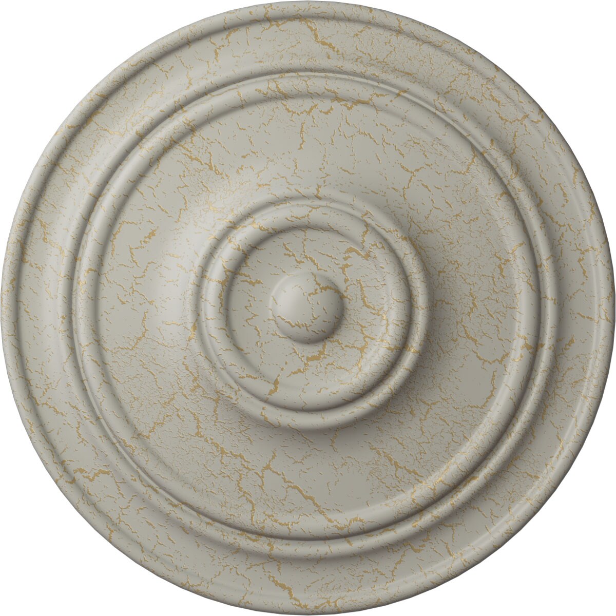 Ekena Millwork CM22CLPCC Classic 21.875-in W x 21.875-in L Pot Of Cream Crackle Polyurethane Ceiling Medallion