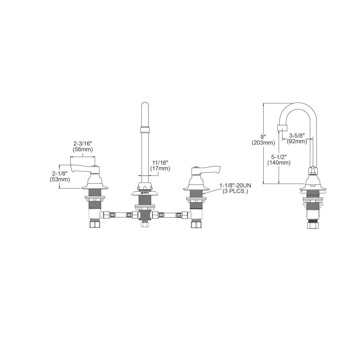 Elkay Chrome Single Handle High-arc Commercial Kitchen Faucet in the ...