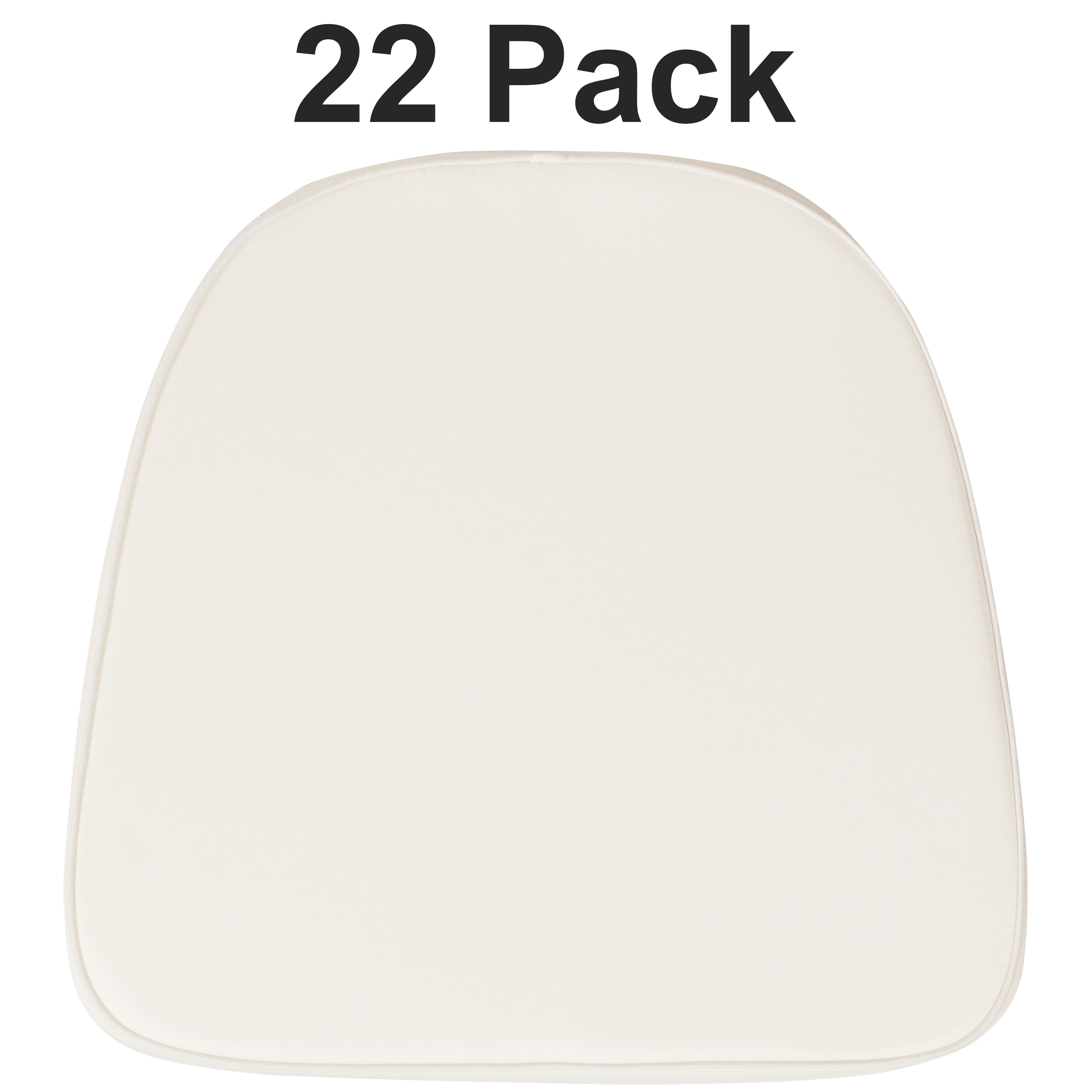 Flash Furniture Louise 22 Pack Soft Ivory Fabric Chiavari Chair Cushion