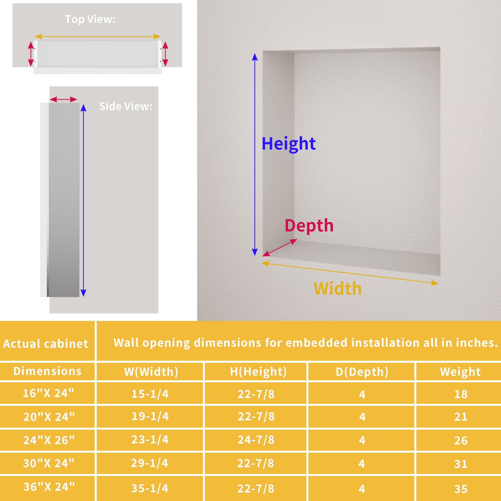 ES-DIY ESHOY1MC2024V18 Bathroom-Medicine-Cabinets - View #12