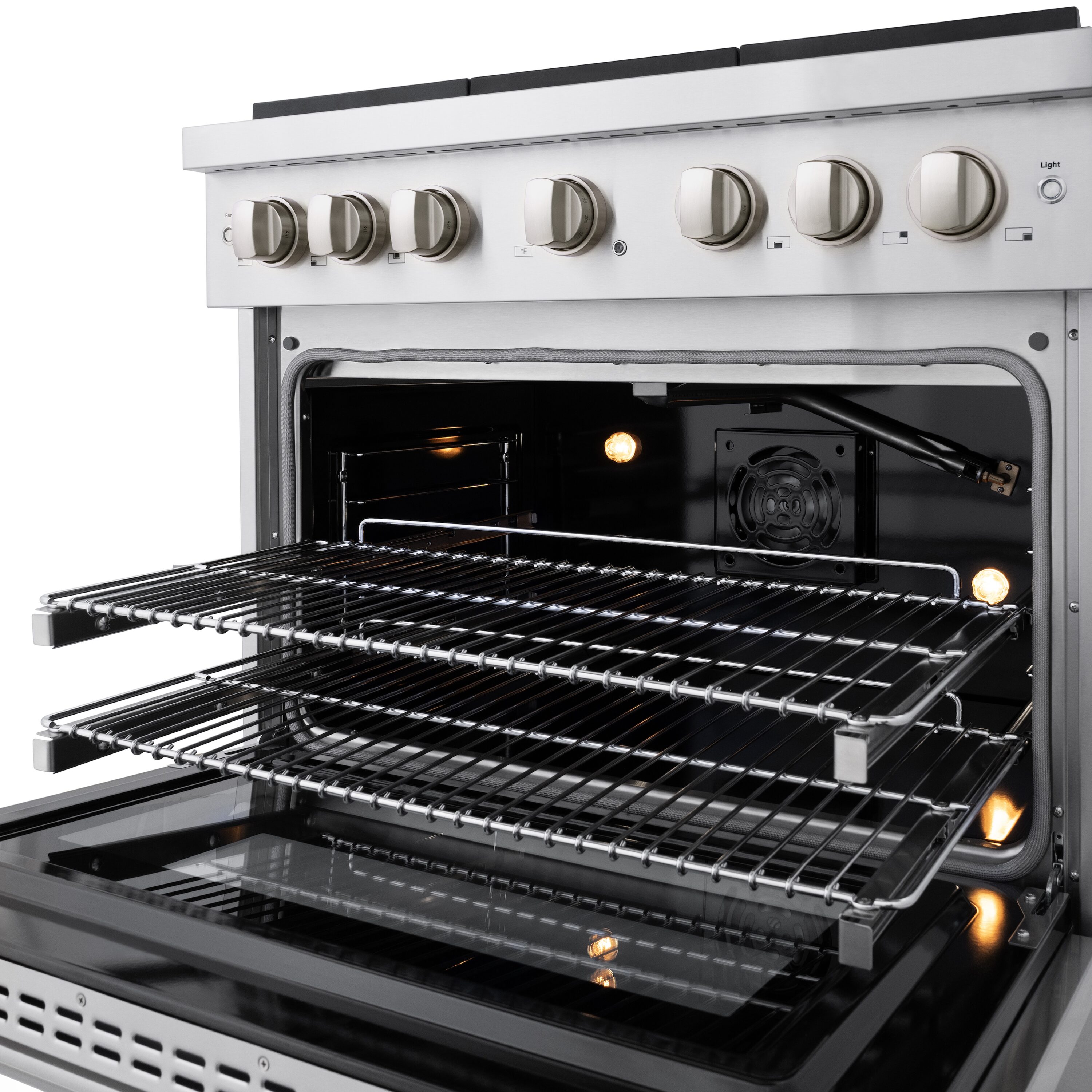 ZLINE 36 in. 5.2 Cu. ft. 6 Burner GAS Range with Convection GAS Oven in Stainless Steel (SGR36)