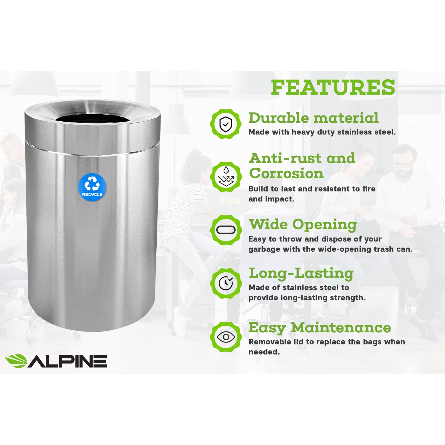 Alpine Industries R50475 Recycling-Bins - View #7
