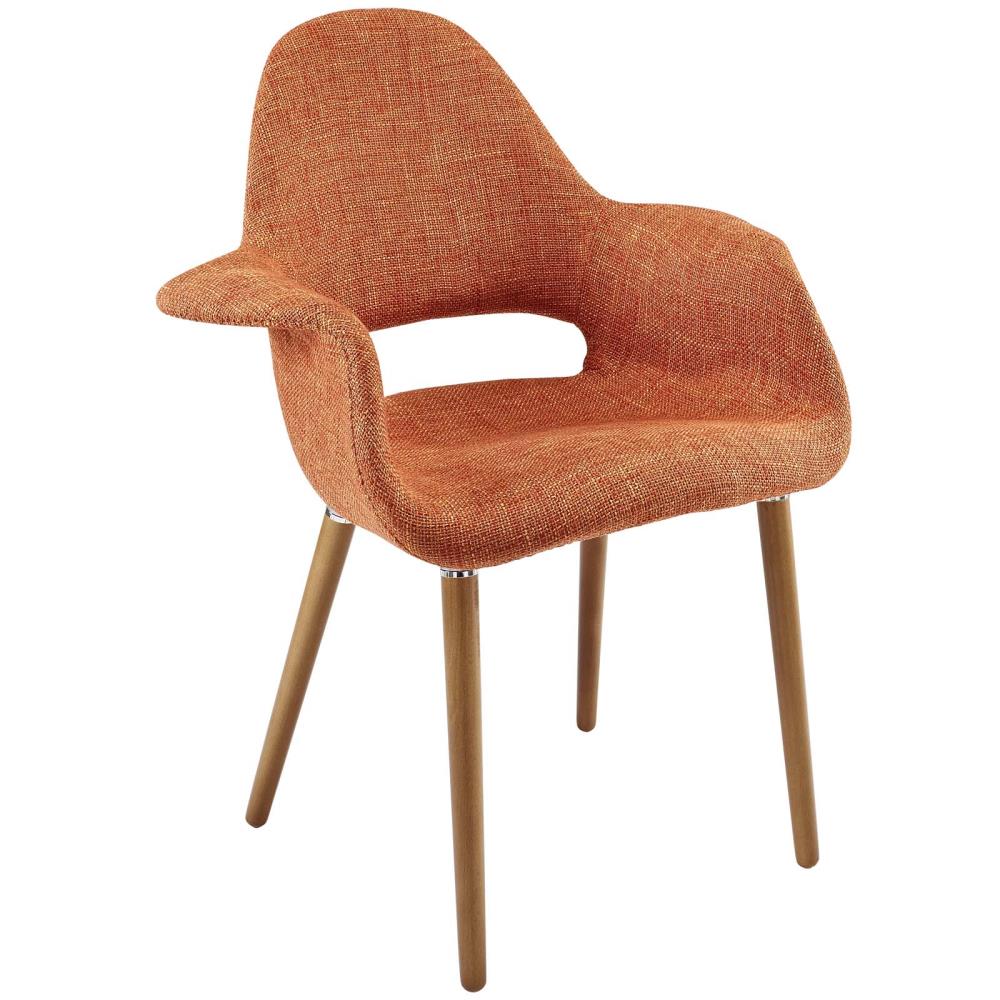 Modway EEI-555-ORA Aegis Contemporary/Modern Cotton Upholstered Dining Arm Chair (Wood Frame)