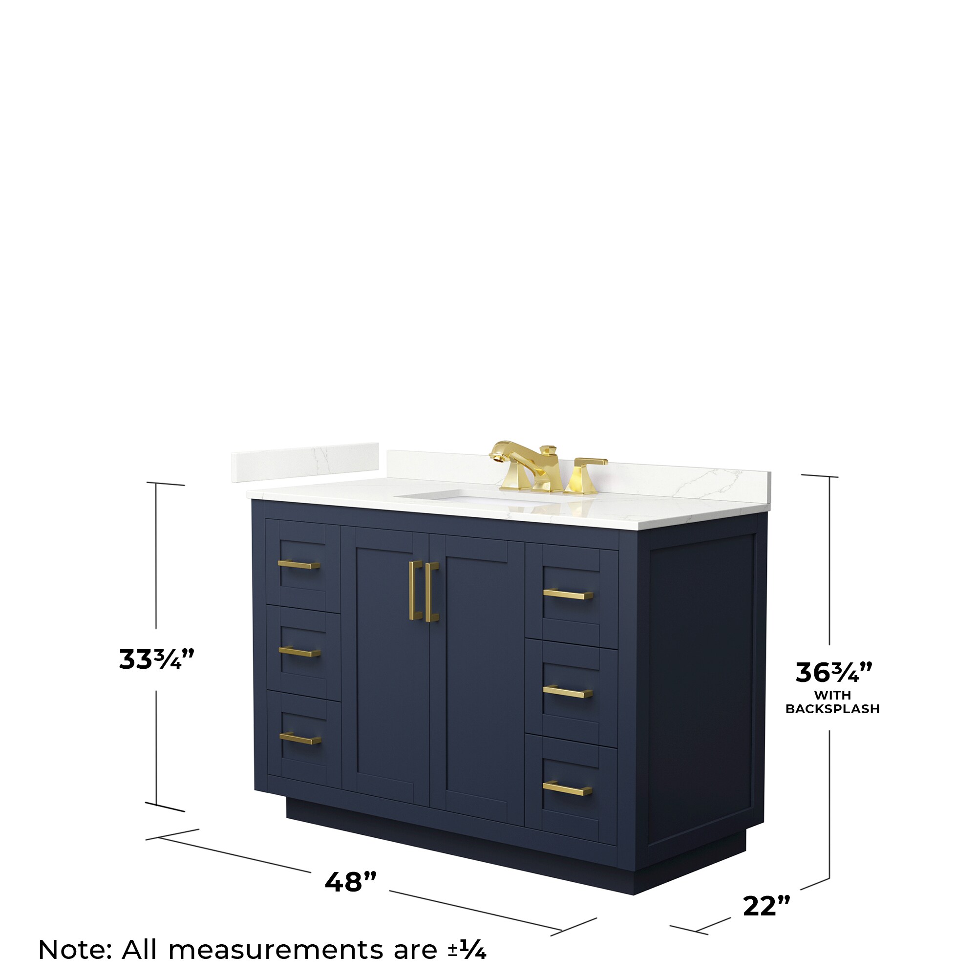 Wyndham Collection WCF292948SBLGTUS3MXX Bath-Vanity-Combo - View #5