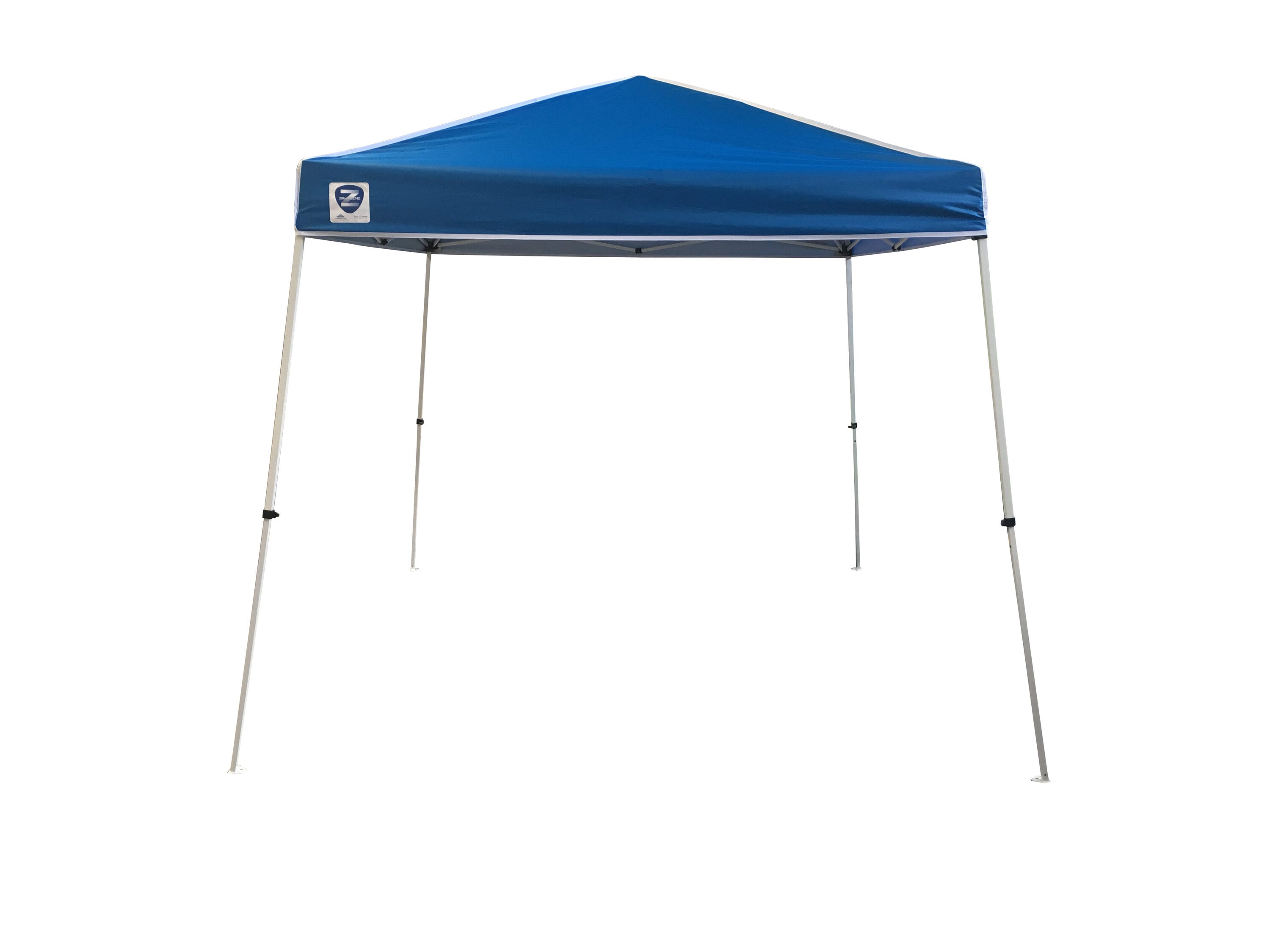 10-ft x 10-ft Rectangle White Steel Frame with Blue Fabric Top Pop-up Canopy | - Z-Shade ZSBP1010HRZBL