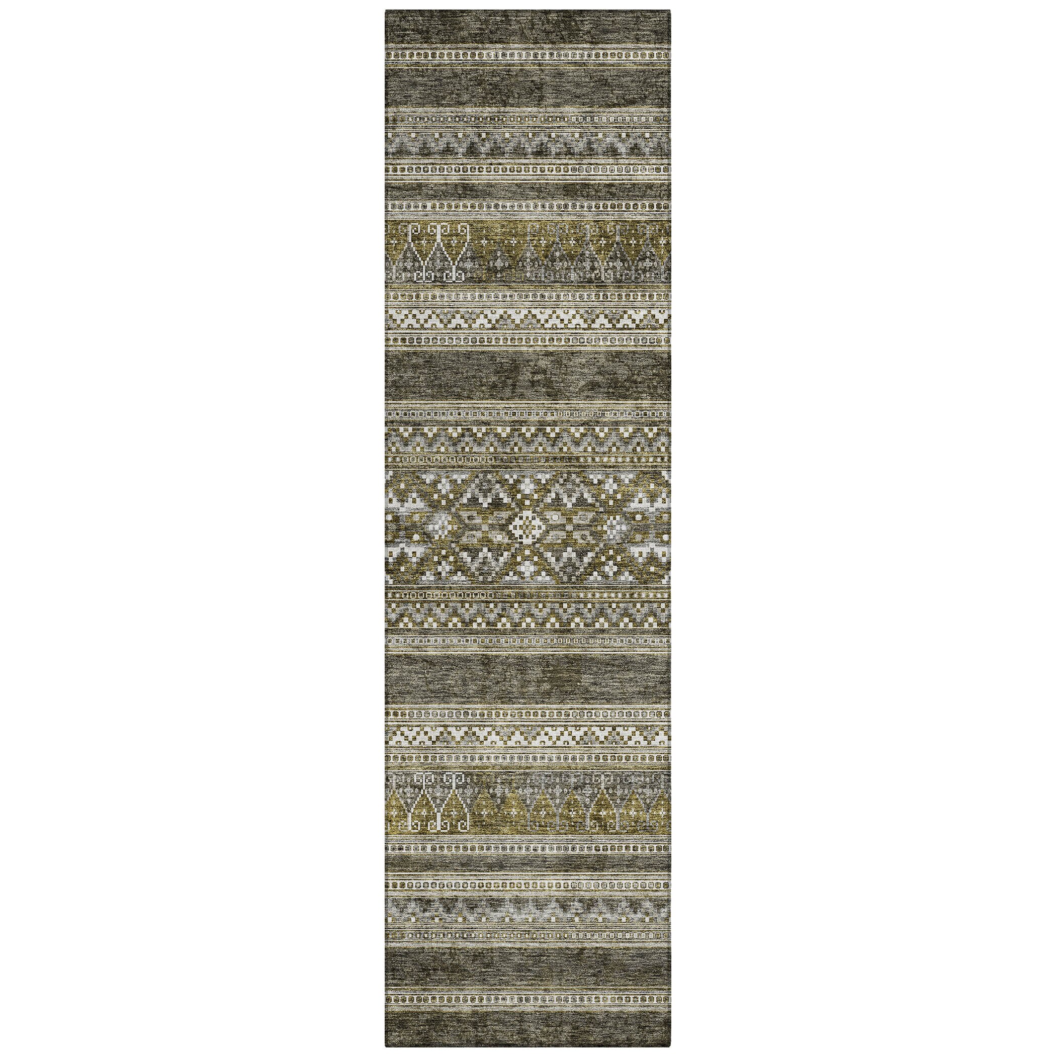 Addison Rugs ACN714TP2X8 Chantille ACN714TP 2 x 7 (ft) Taupe Rectangular Indoor/Outdoor Geometric Machine washable Area rug