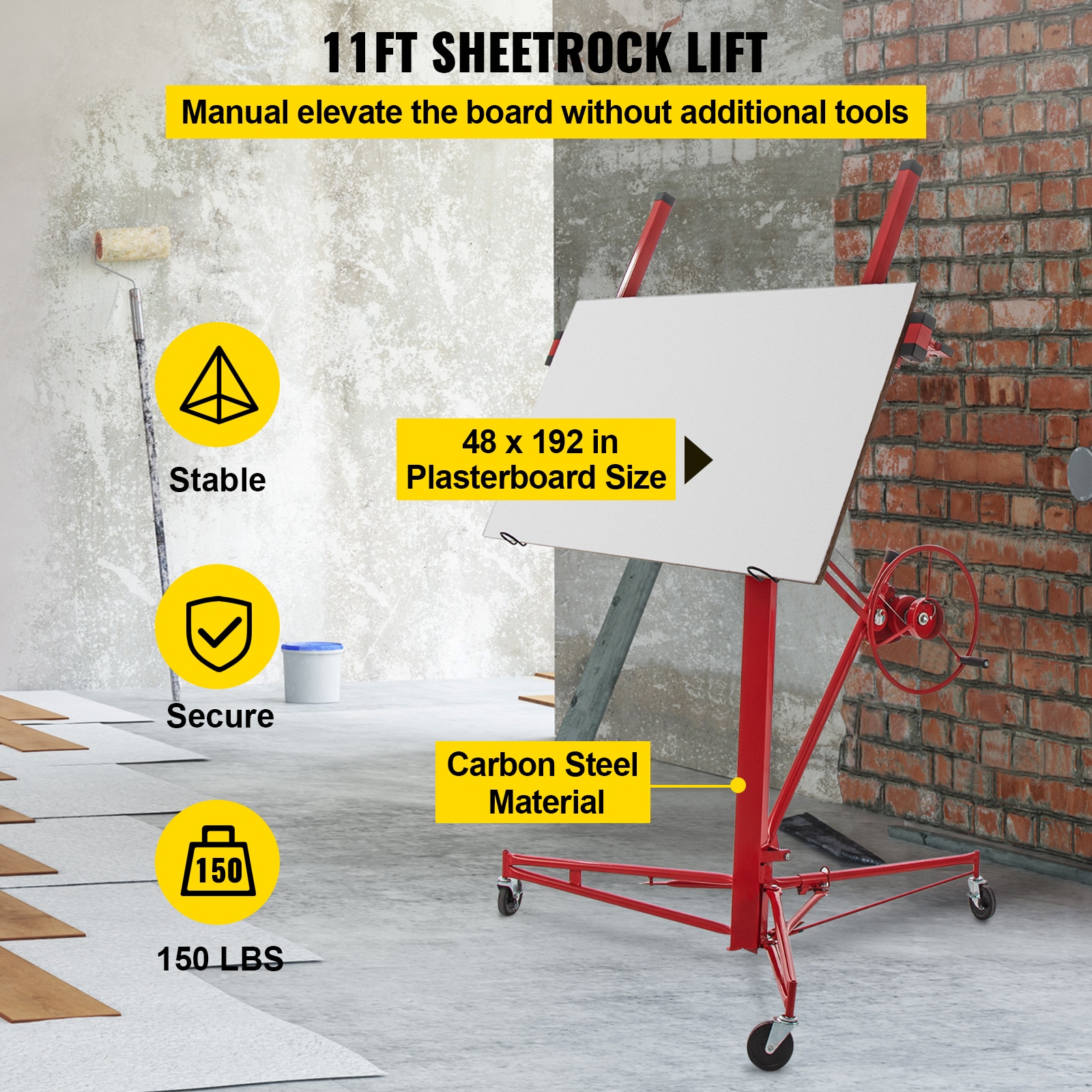 VEVOR SGBSJJHSB11FTXATNV0 Drywall-Panel-Carriers - View #3