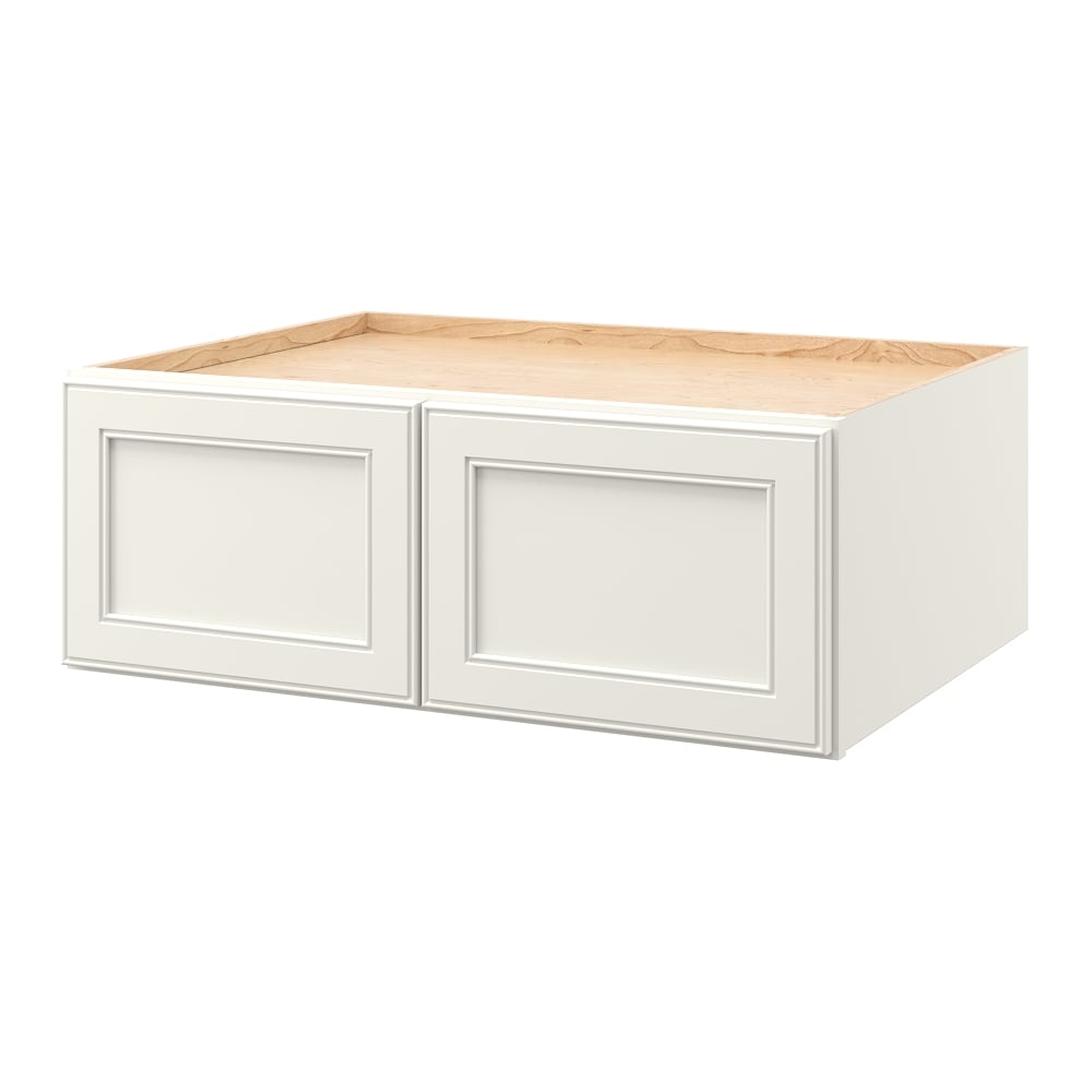 allen + roth 845MK McKeller 33-in W x 12-in H x 24-in D Linen Wall Fully assembled Cabinet (Flat Panel Square)