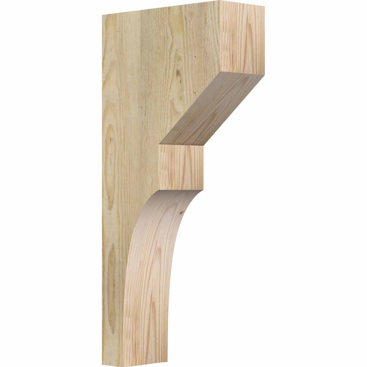 Ekena Millwork COR04X10X22MON00RDF 4-in x 10-in x 22-in Monterey Unfinished Douglas Fir Wood Paintable/Stainable Corbel