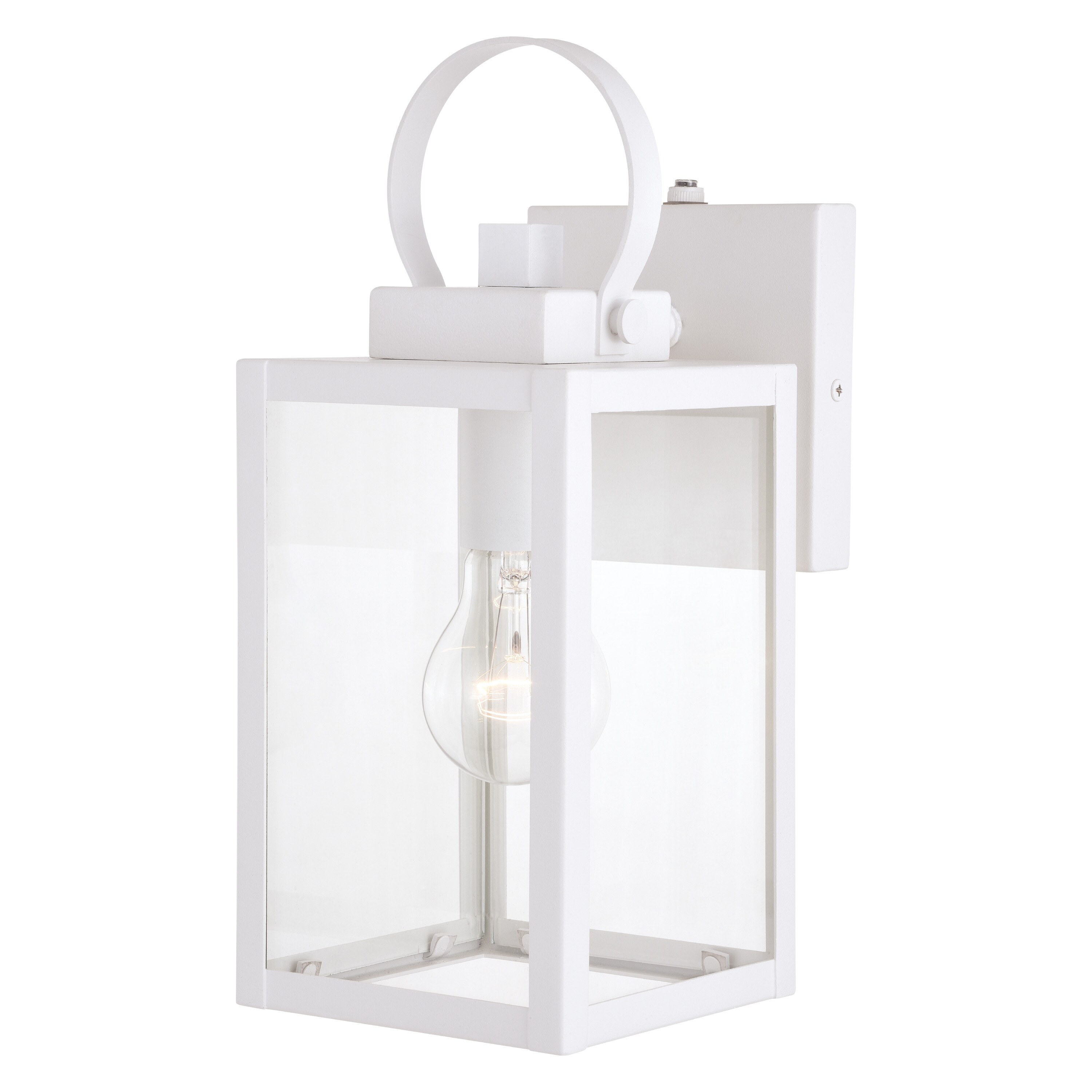 Cascadia T0553 Medinah 1 -Light 12.25-in H Matte White Hardwired Outdoor Wall Light