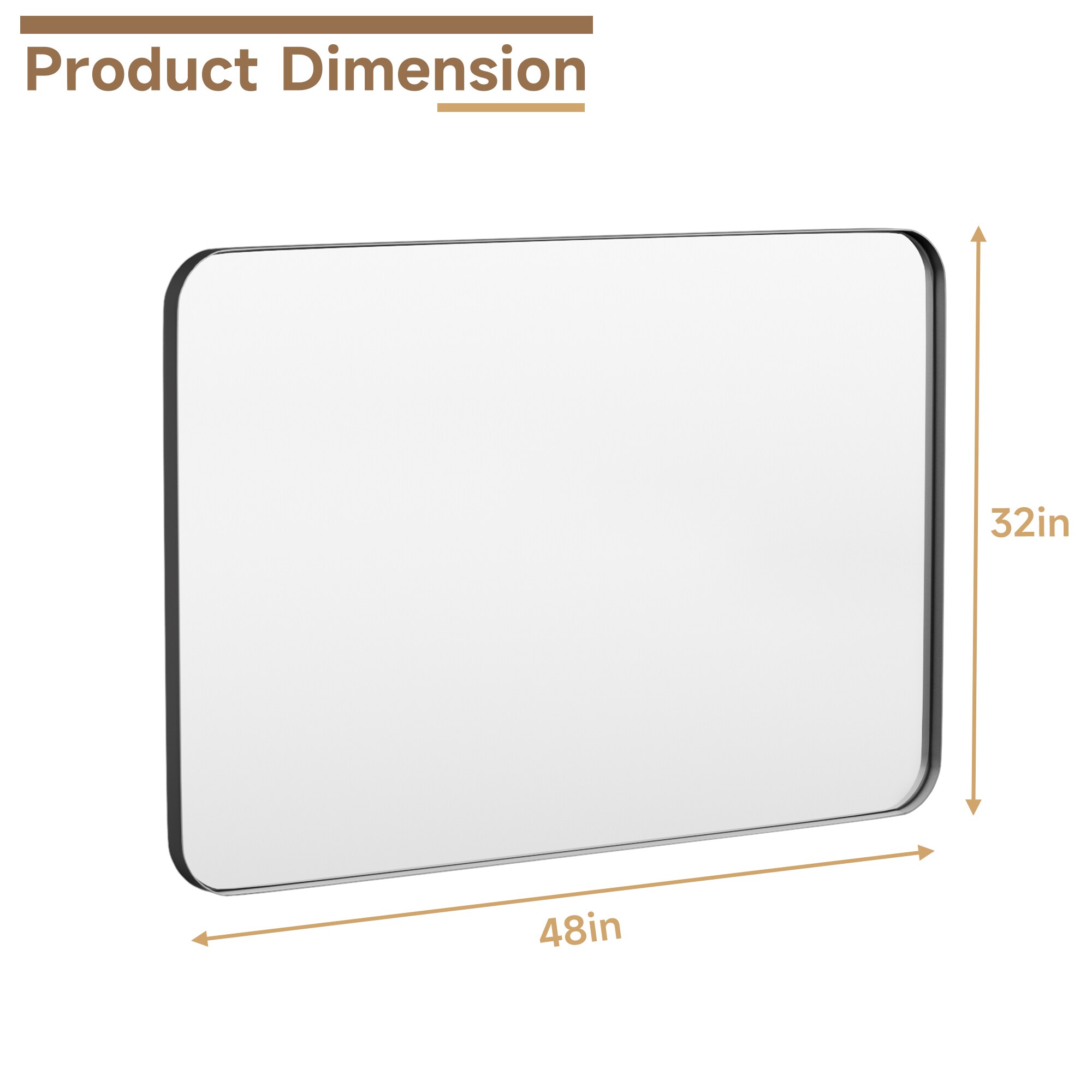 LOVMOR Y-TM4832-B Framed-Bath-Mirrors - View #10