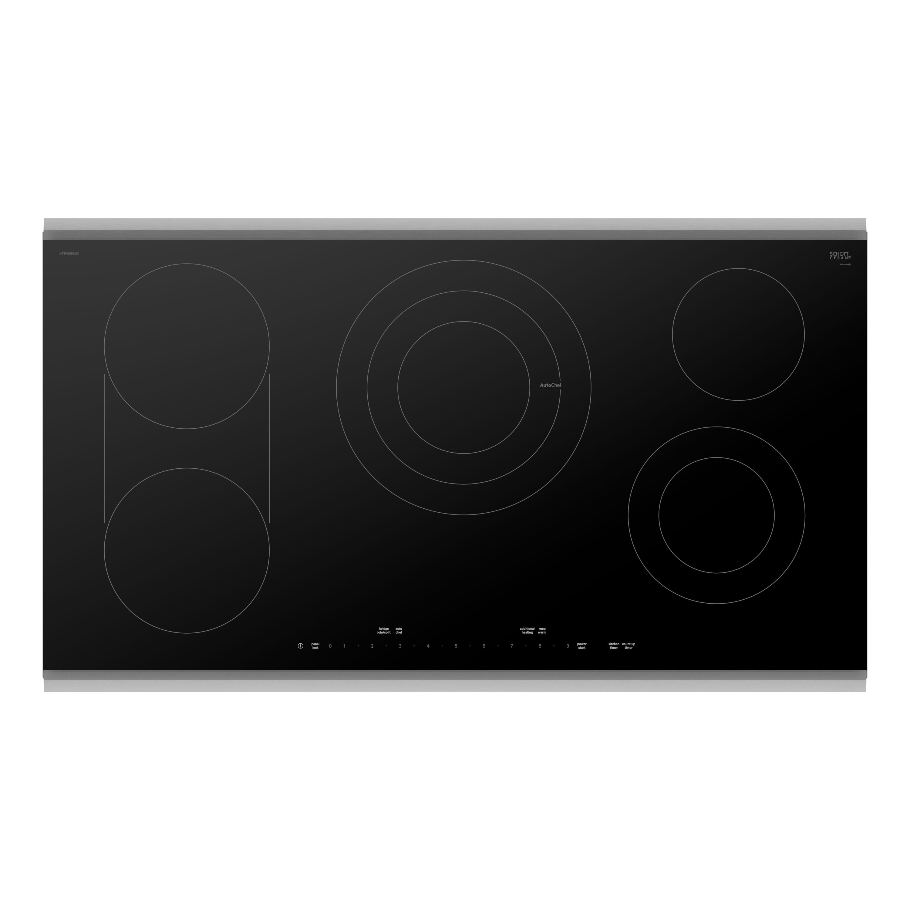 Bosch NETP669SUC Benchmark Series 36-in 5 Burners Smooth Surface (Radiant) Black Electric Cooktop
