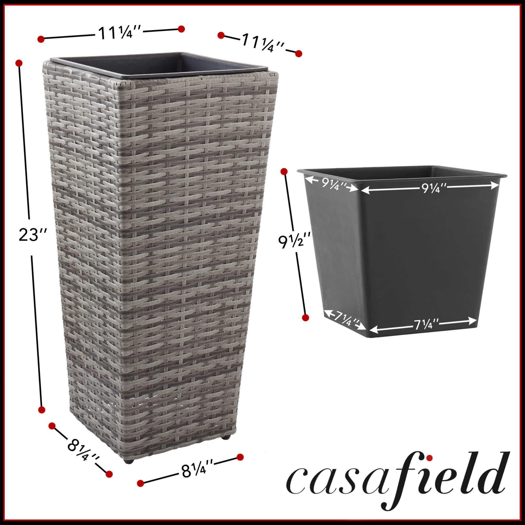Casafield STO-P2242-GRY Planter-Window-Box - View #3