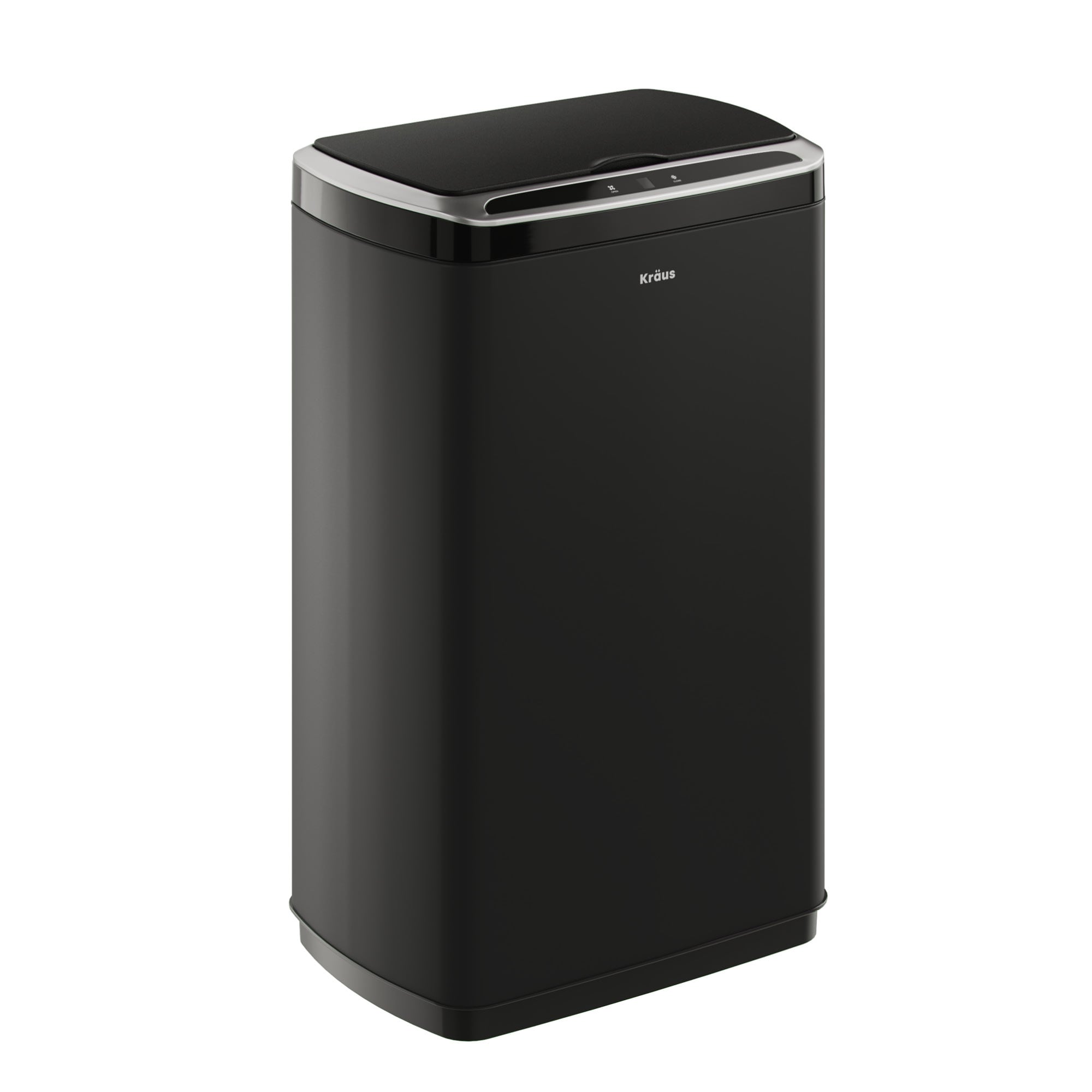 CozyBlock 18 Gallon Automatic Trash Can, Black Steel Touchless Motion –  CBath
