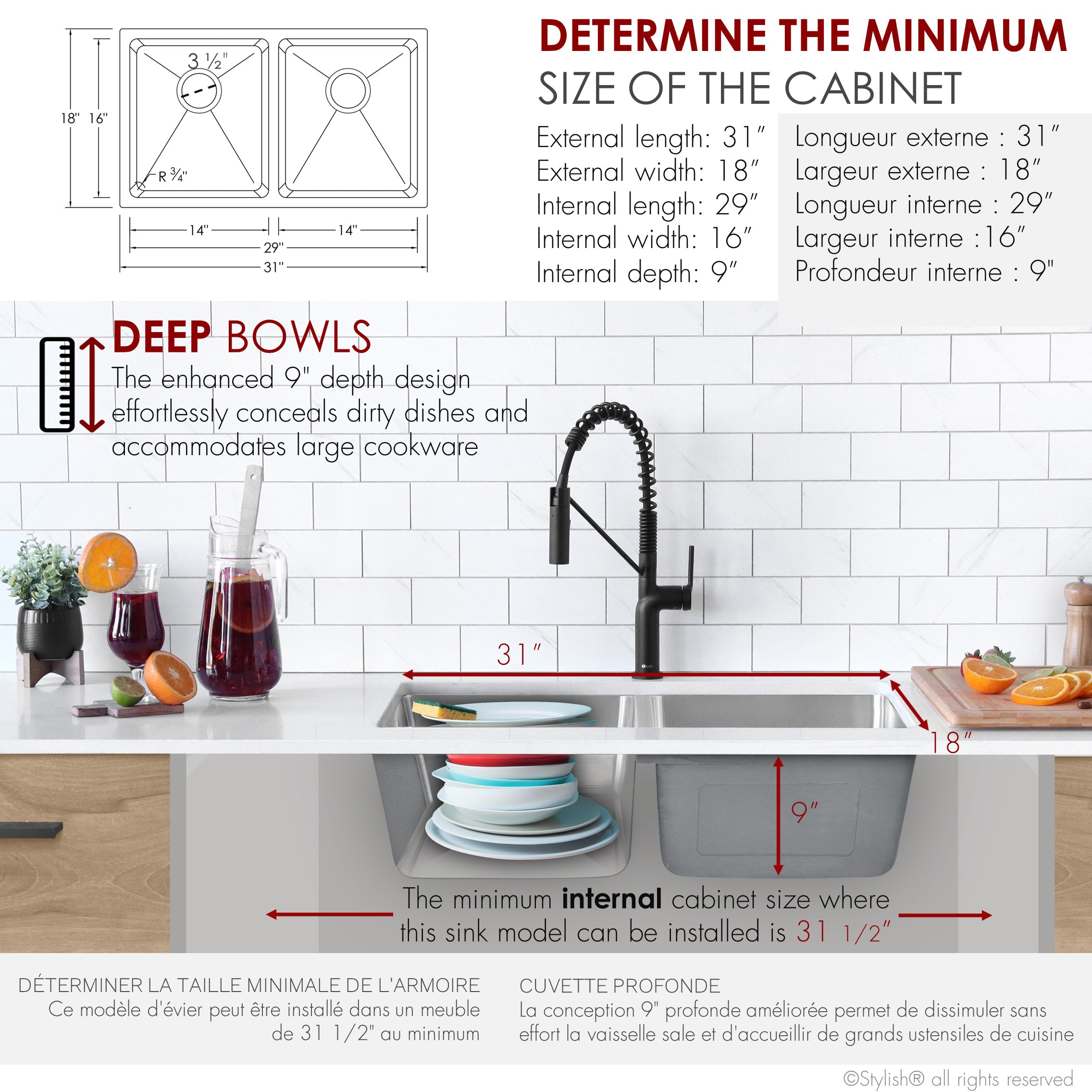 Stylish S-4011 Kitchen-Sinks - View #4