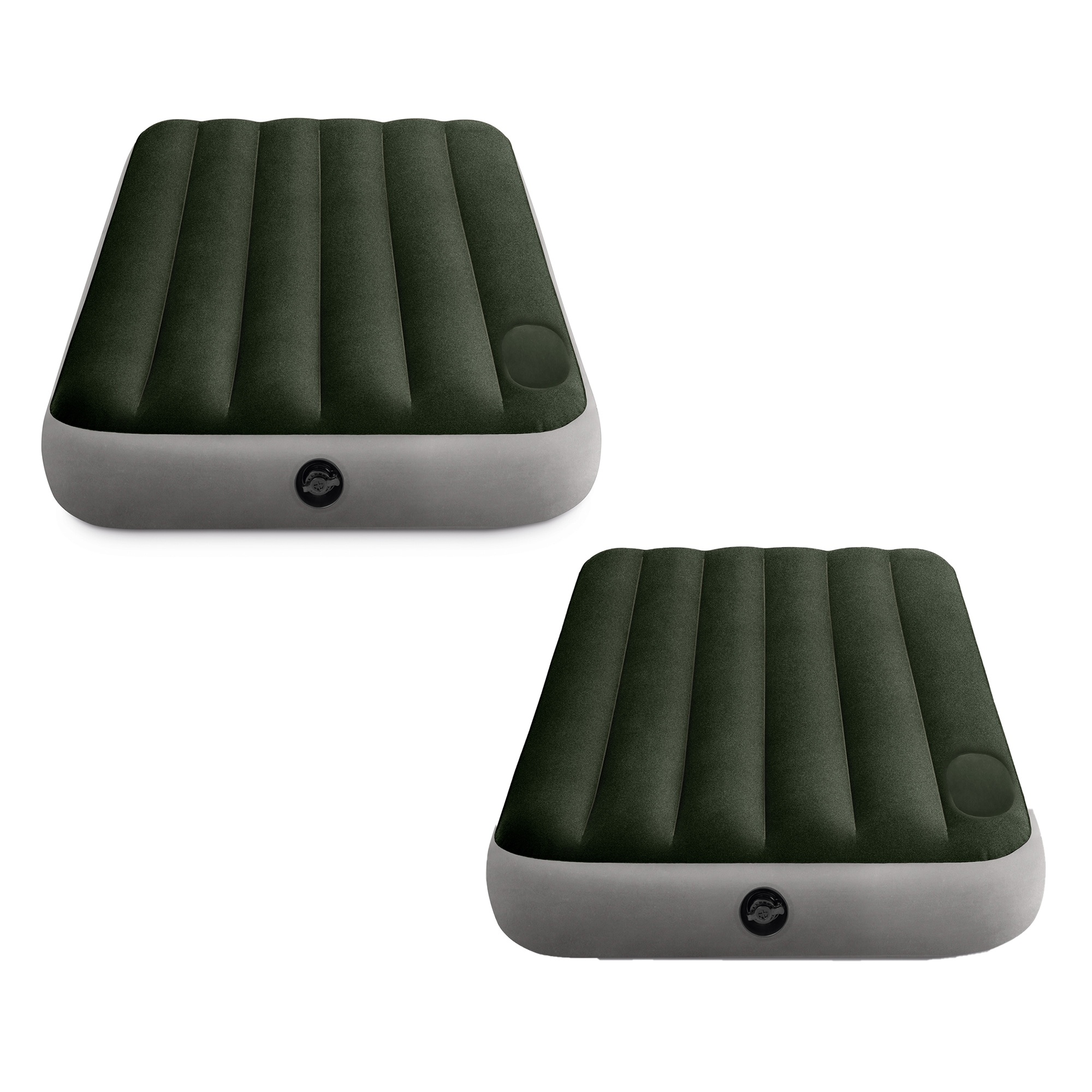 Intex Dura-Beam Standard Downy Air Mattress w/Built-In Foot Pump Twin 2 Pack #2 X 64761E