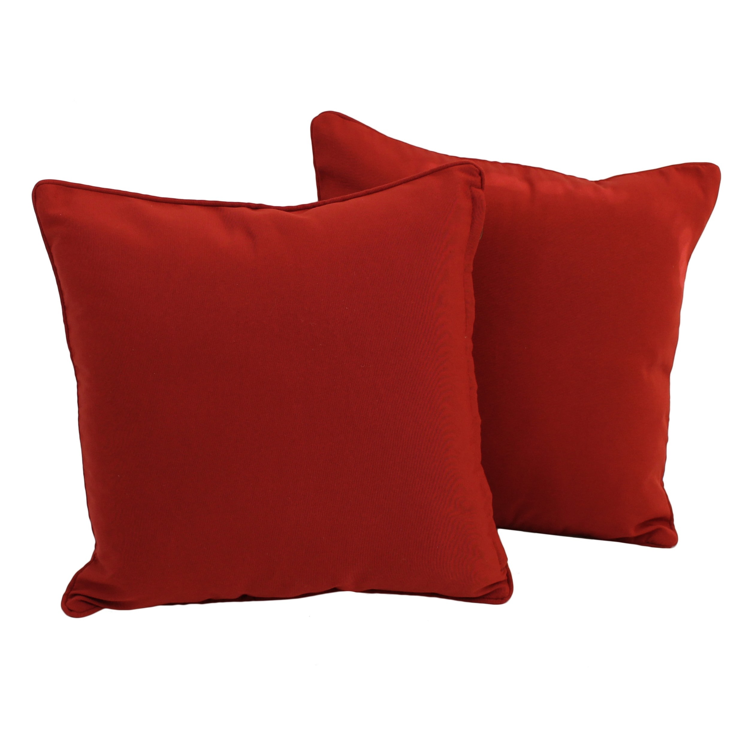 Blazing Needles 9810-CD-S2-TW-RR 2 -Piece 18-in x 18-in Ruby Red Square Indoor Decorative Pillow