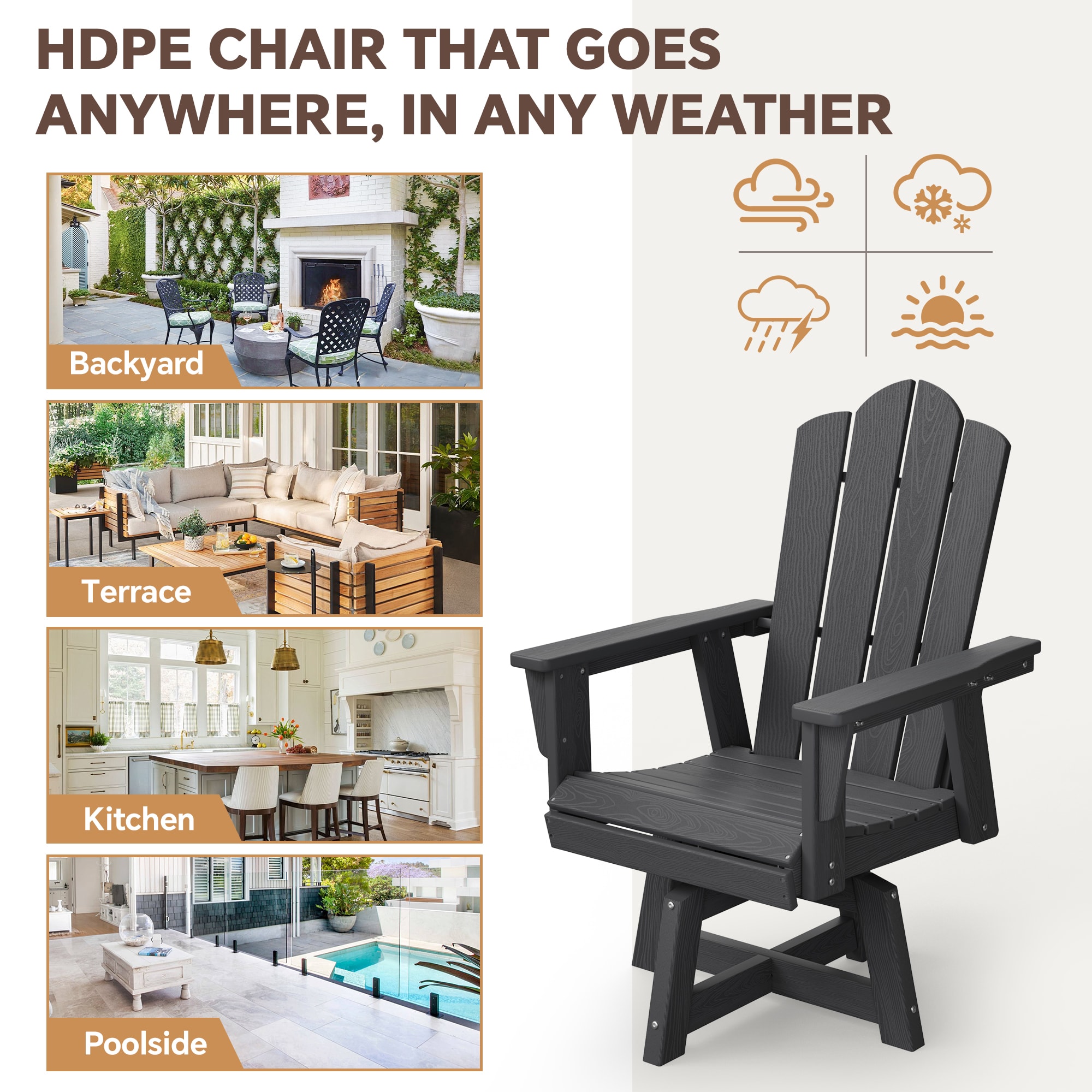 JEAREY HQY-PS-GY Patio-Chairs - View #6