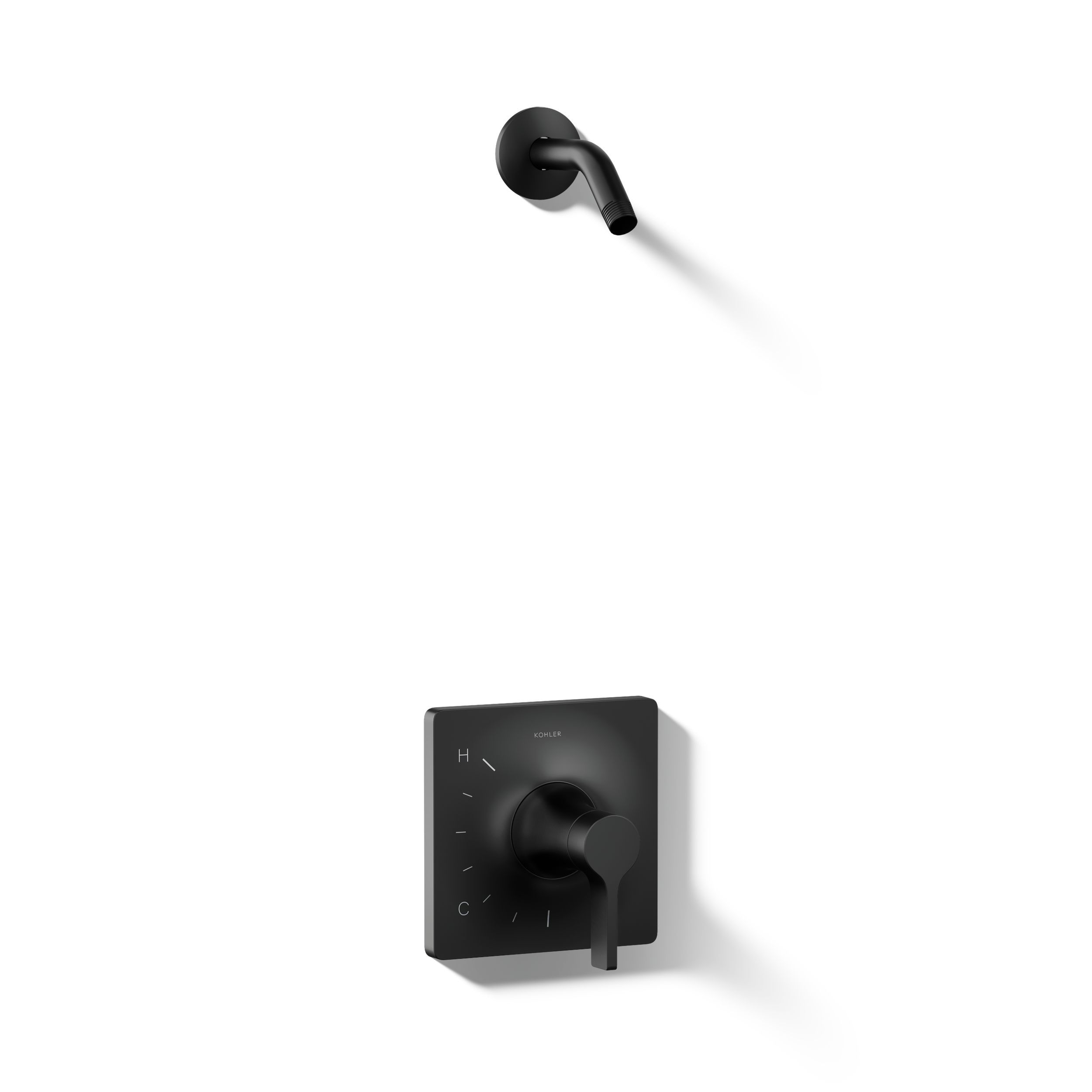 KOHLER - Venza Matte Black 1-handle Sold separately Shower Faucet ( Valve not Included )