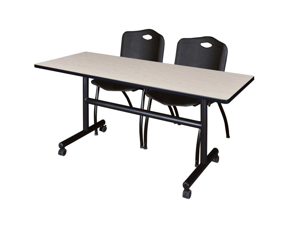 Regency MKFT6030PL47BK Training Off-white 4-Person Training Table (60-in W x 29-in H)