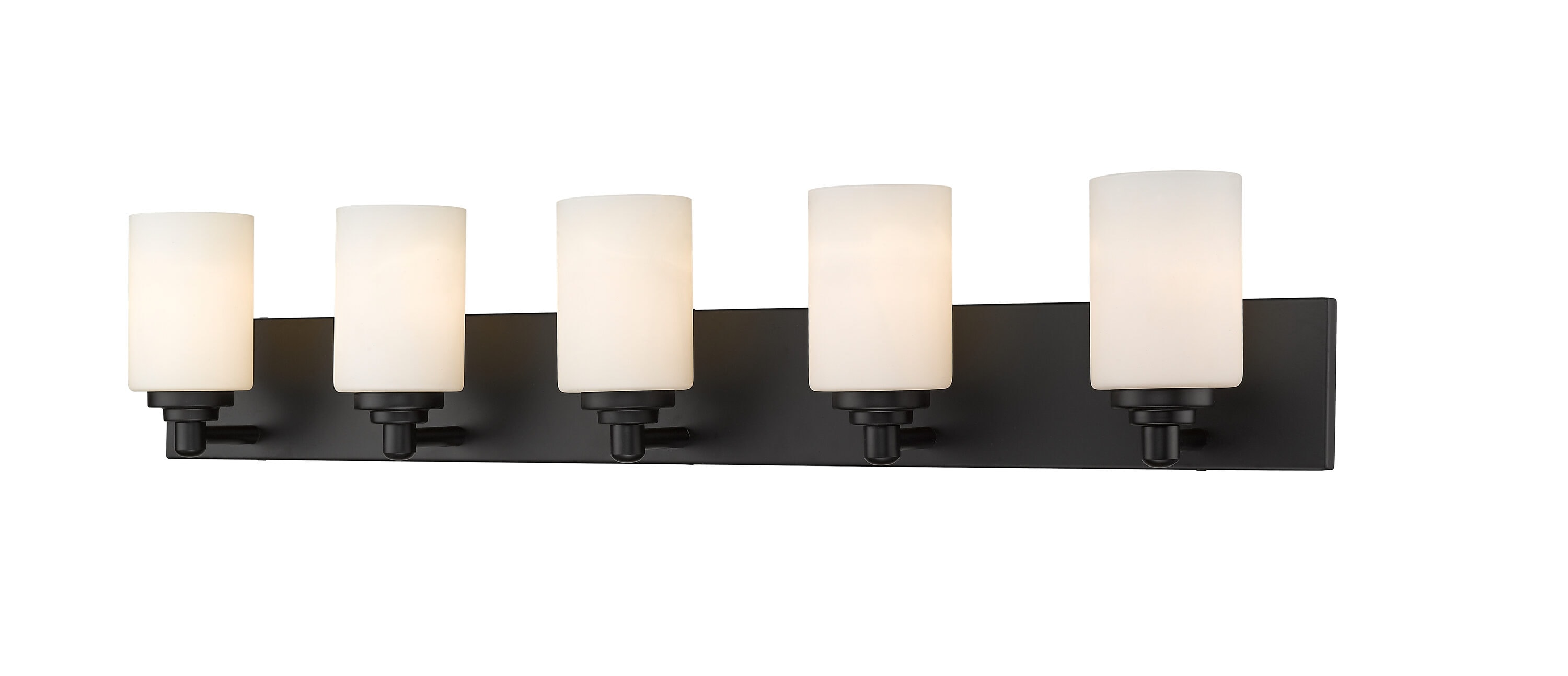 Z-Lite 485-5V-MB Soledad 38.75-in 5 -Light Matte Black Transitional Vanity light