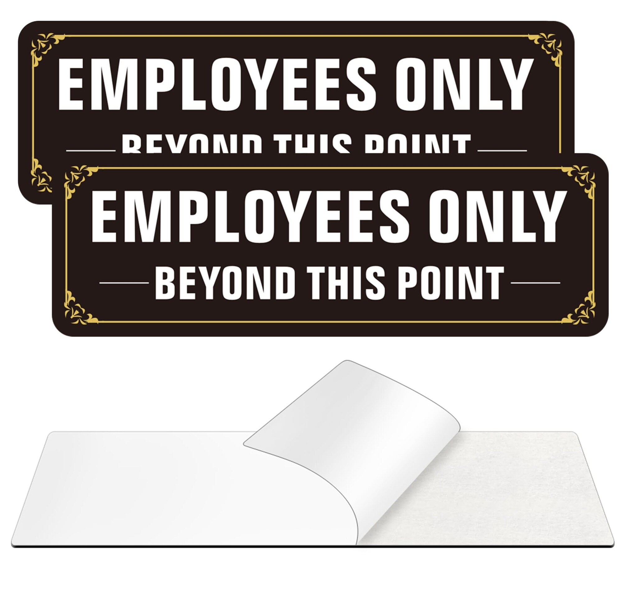 Phyfalip Employees Only Sign Pack Of Two Heavy Duty Aluminum Metal 