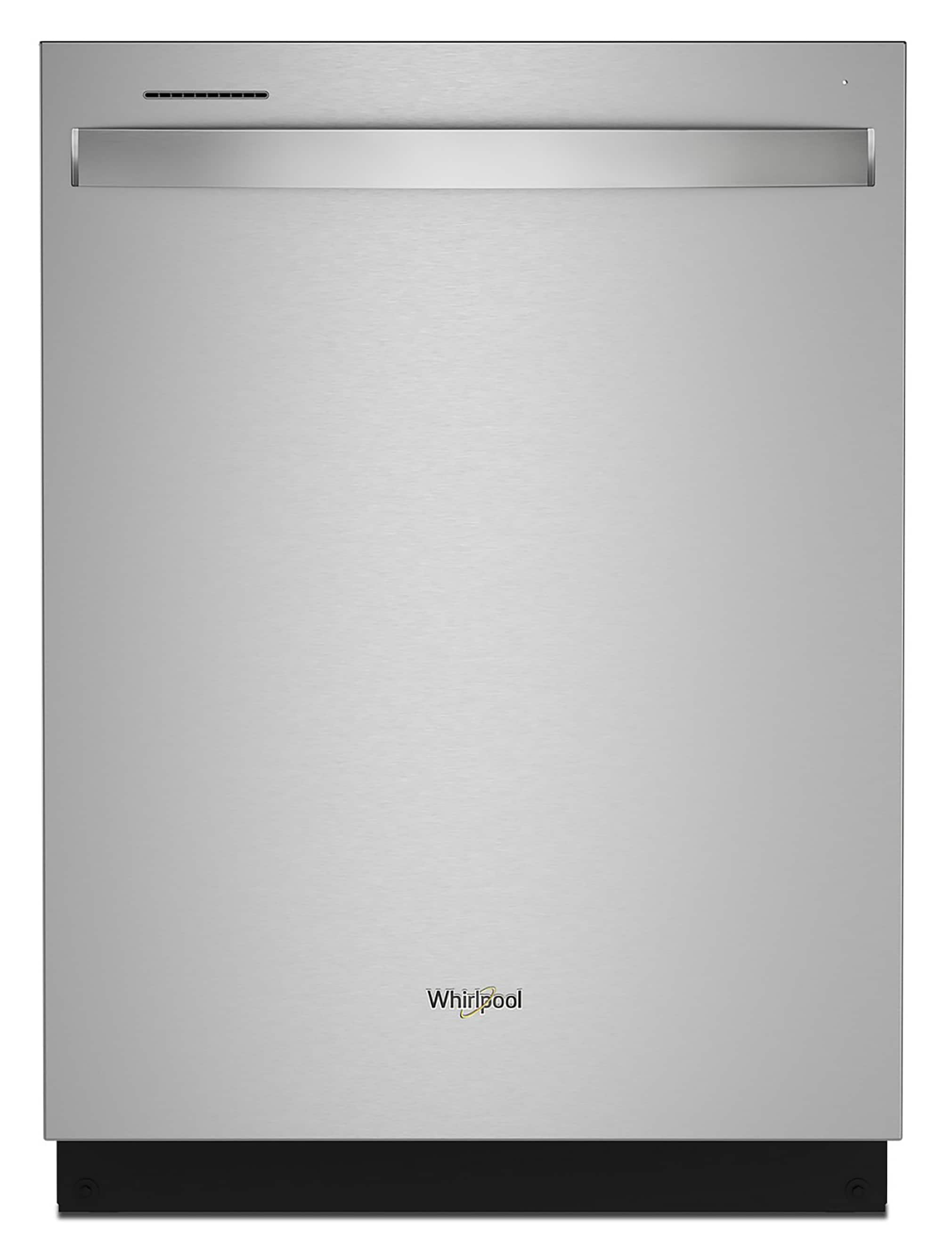 Whirlpool 24-in Top Control Built-in Dishwasher With Third Rack ( Stainless Steel ) , 41-Decibel Quietest Sound Level #WDTS7024RZ
