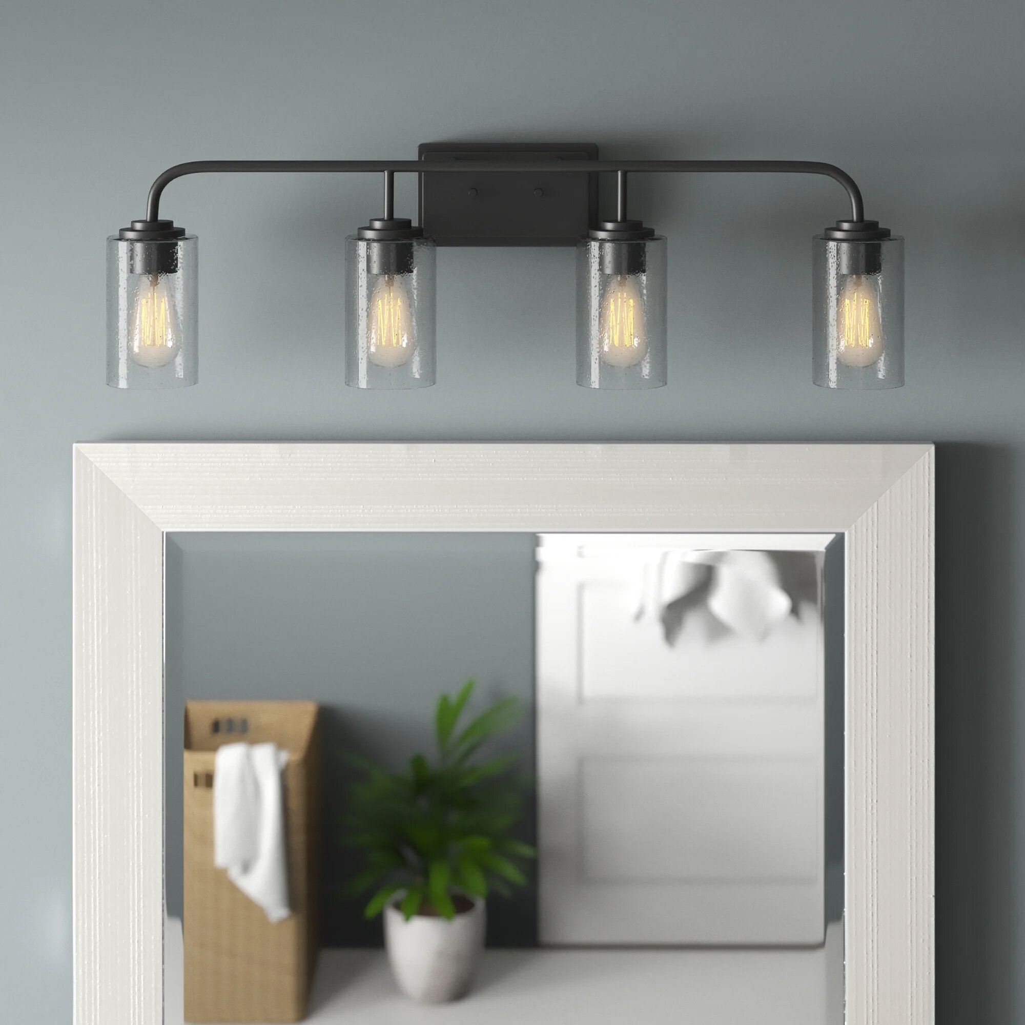 Designers Fountain Logan 32-in 4-Light Matte Black Modern/Contemporary ...