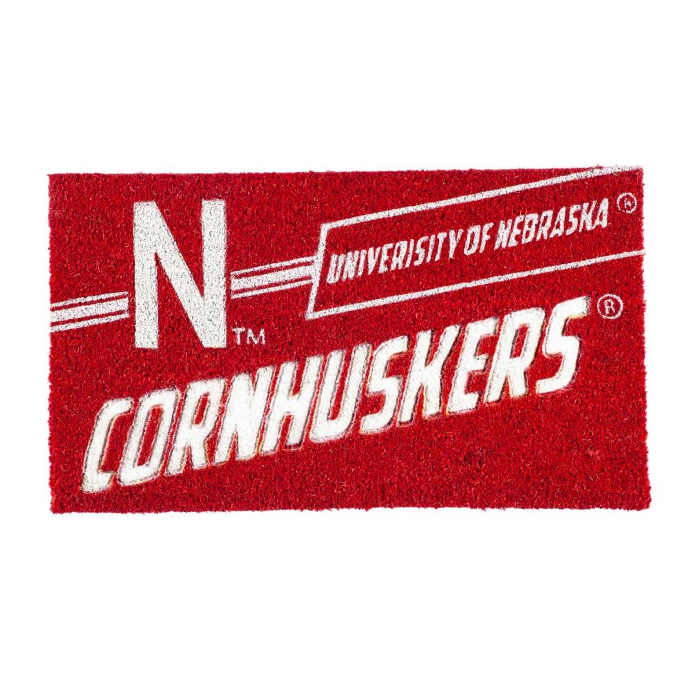 Team Sports America 2RMP949 Nebraska Cornhuskers 2-ft x 3-ft Multi Coir Rectangular Outdoor Decorative Sports Door mat