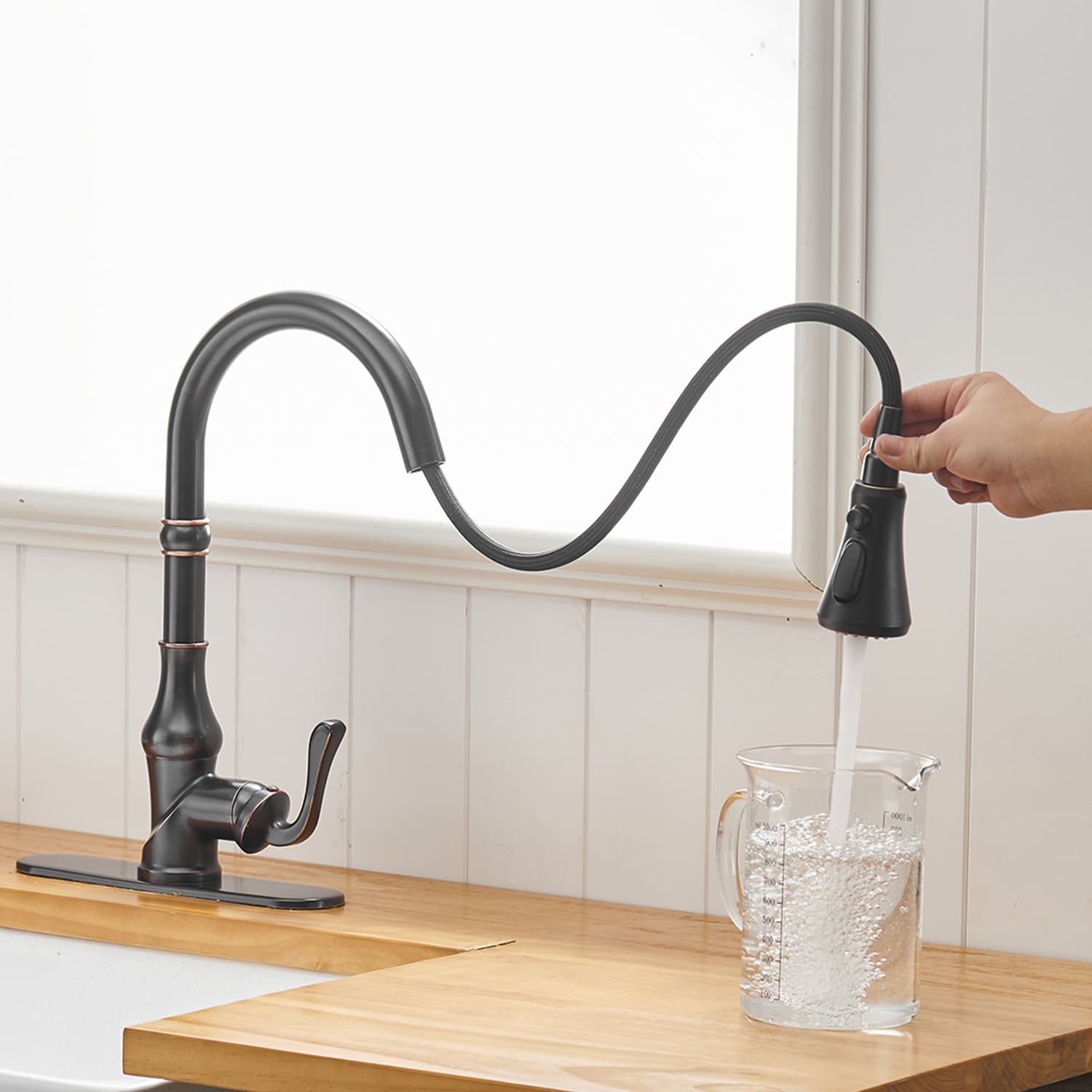 BWE A-94552 Single Kitchen Faucet Oil Rubbed Bronze Single Handle ...