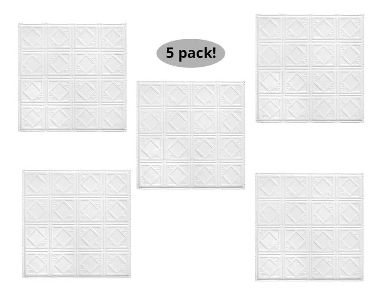 American Tin Ceilings KIT-N-P19-WCS Ceiling-Tile - View #4