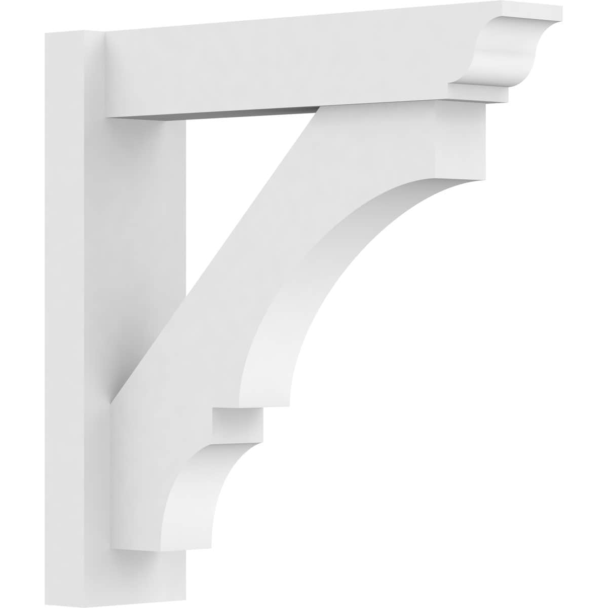 Ekena Millwork OUTP05X20X20BOA01 5-in W X 20-in D X 20-in H Balboa Architectural Grade PVC Outlooker with Traditional Ends