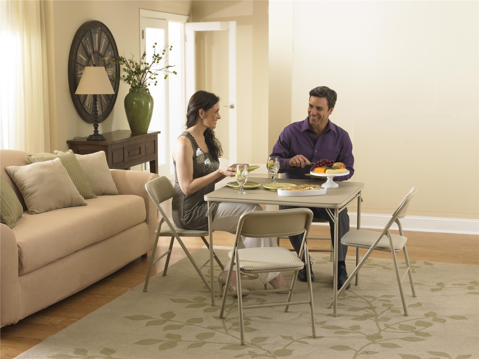 Cosco 5 piece folding table and chairs hot sale