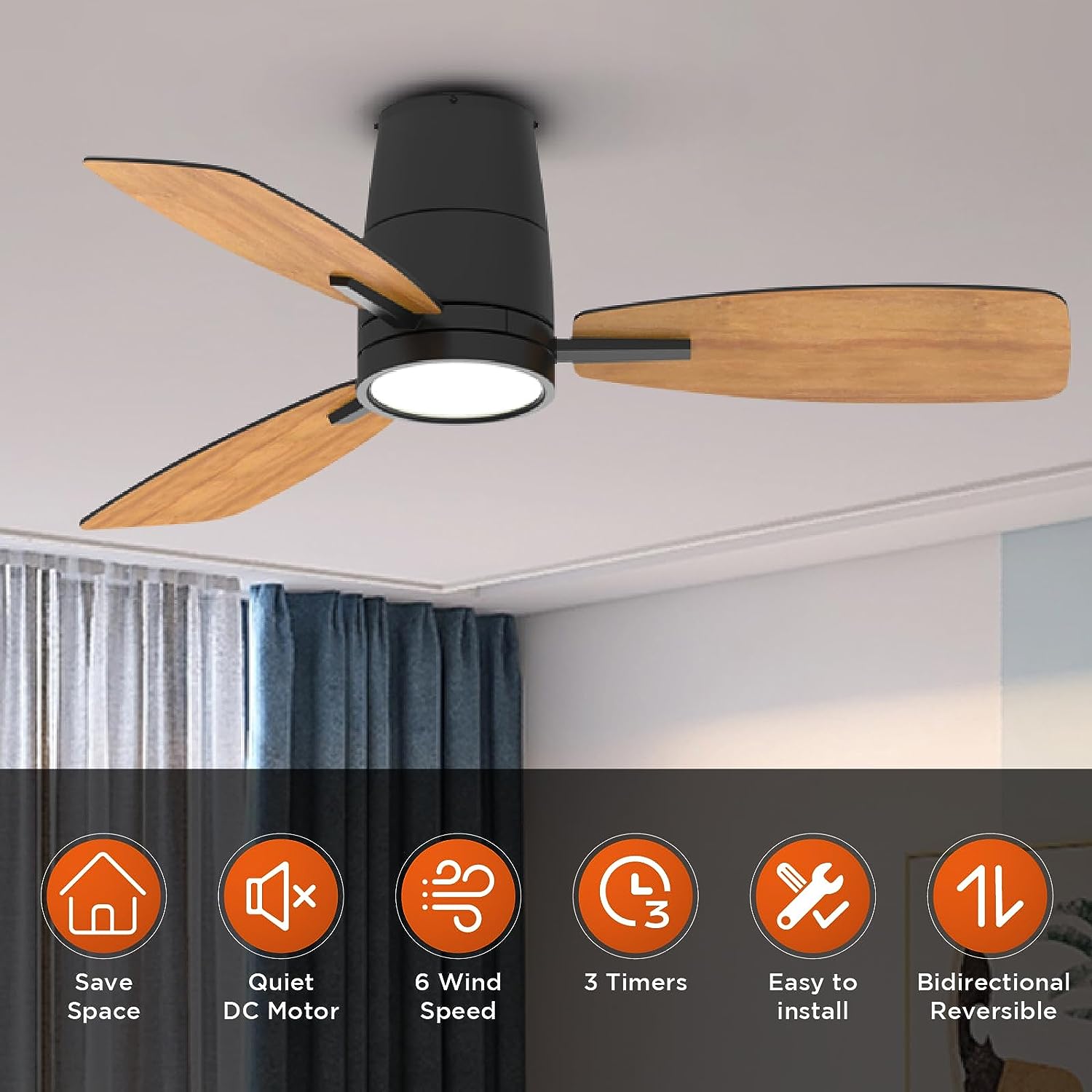 TALOYA TLY42-BK-3X-S3 Ceiling-Fans - View #3