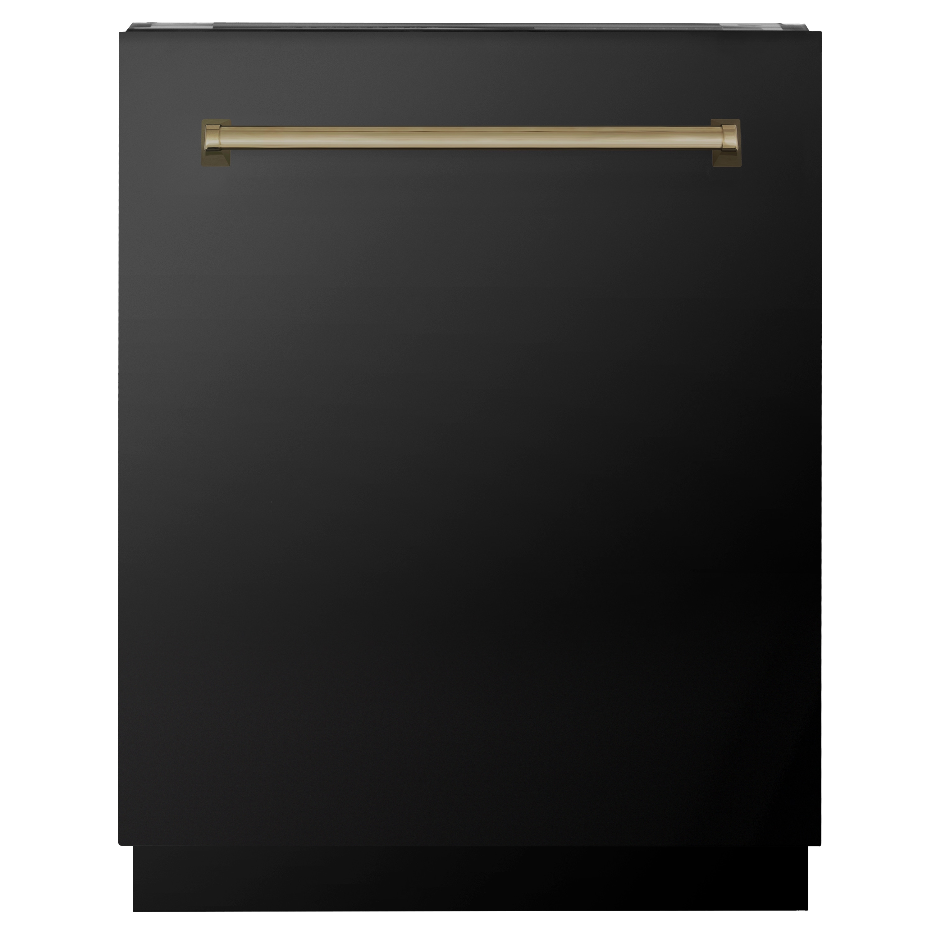 ZLINE KITCHEN & BATH Autograph Edition 24-in Top Control Built-in Dishwasher ( Stainless Steel Tub with Black Stainless Steel Panel and Champagne Bronze Handle ) With Third Rack, Smart Wash Technology , 51-Decibel