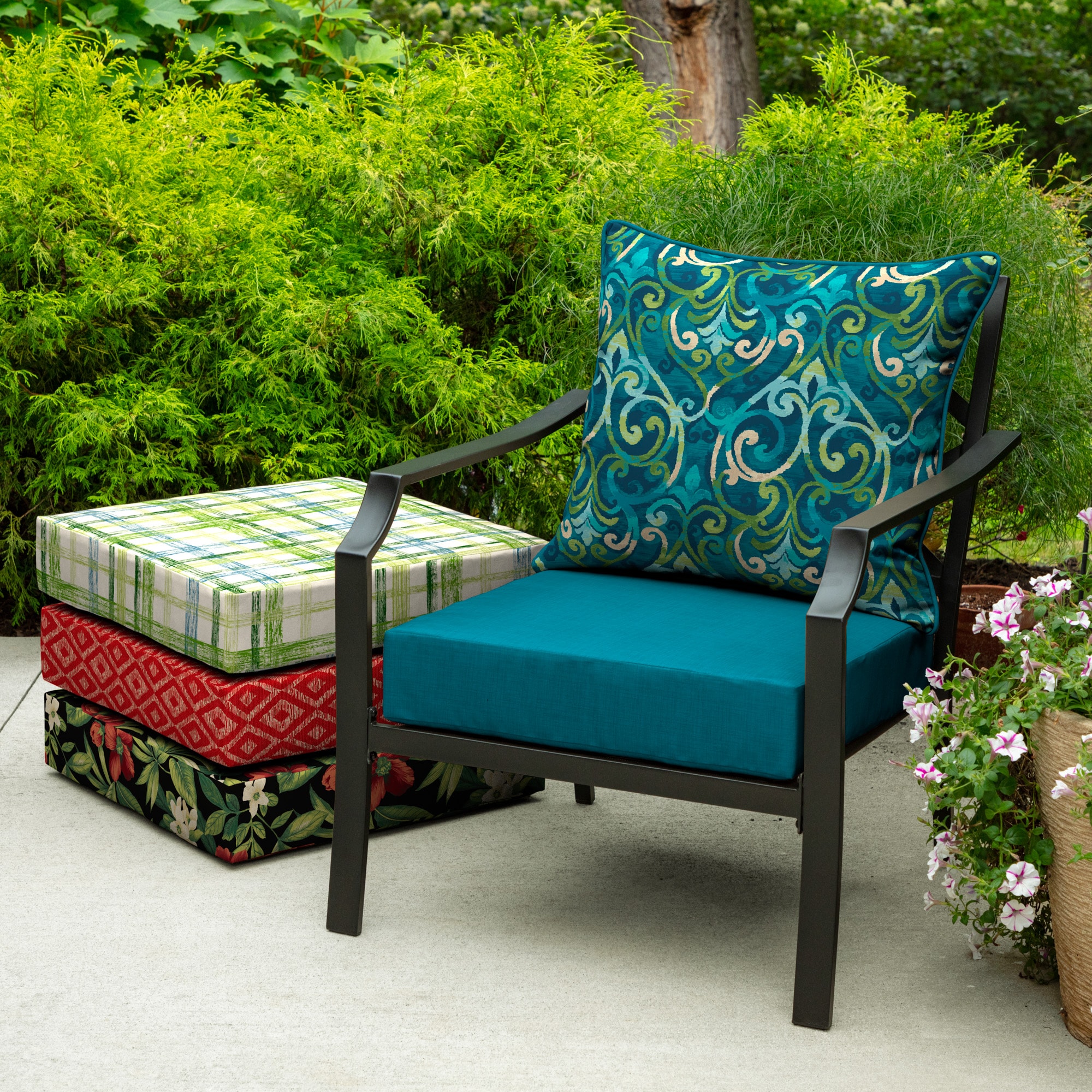 Style Selections 2-Piece Alfresco Grotto Deep Seat Patio Chair Cushion