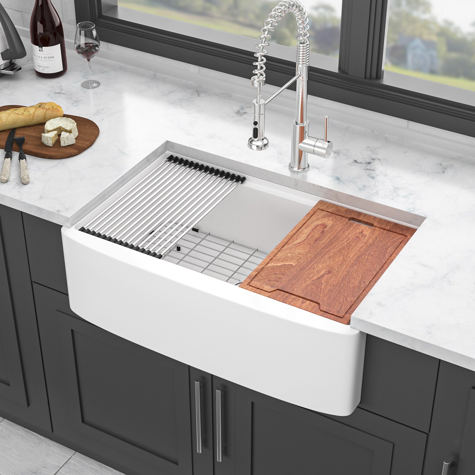 Forclover WHC-FC3018S1WH Kitchen-Sinks - View #2