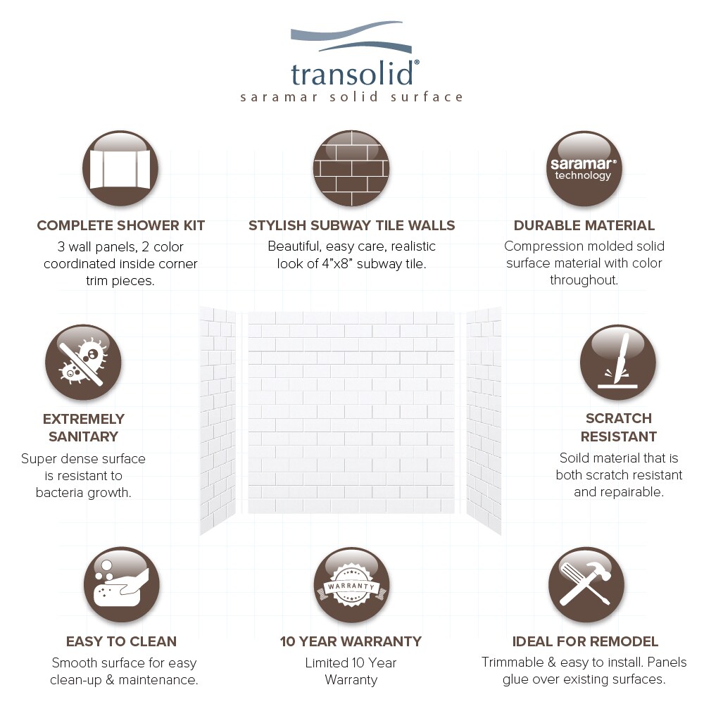 Transolid SWK603660-21 Bathtub-Wall-Surrounds - View #4