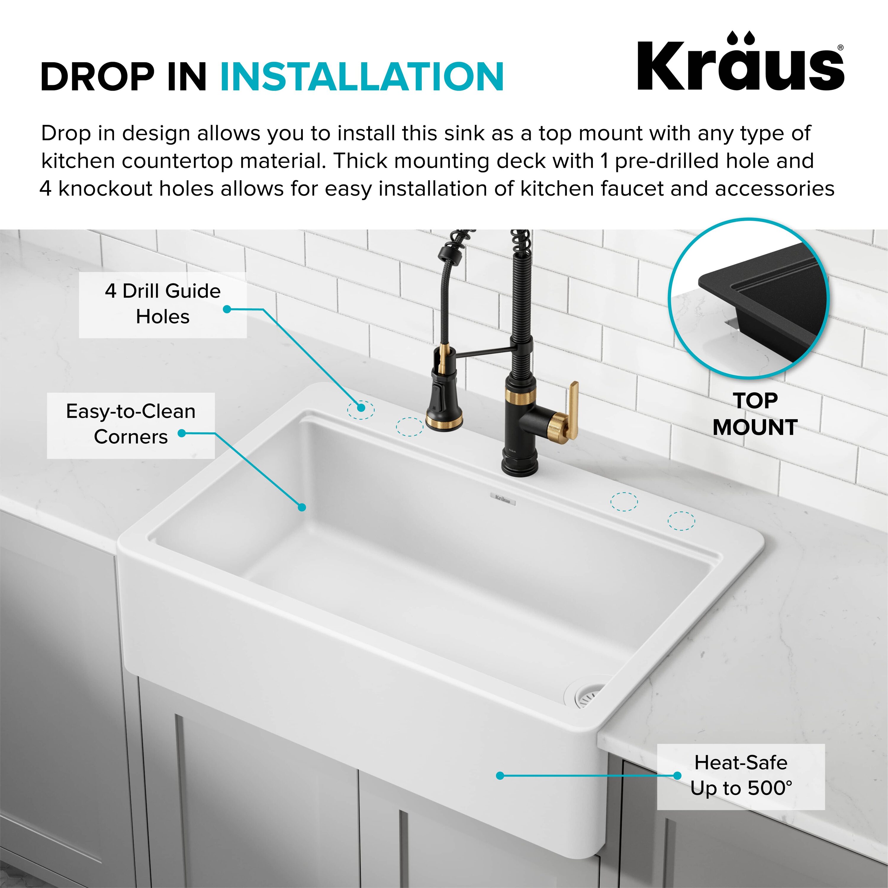 Kraus KGTF1-33WH Kitchen-Sinks - View #11
