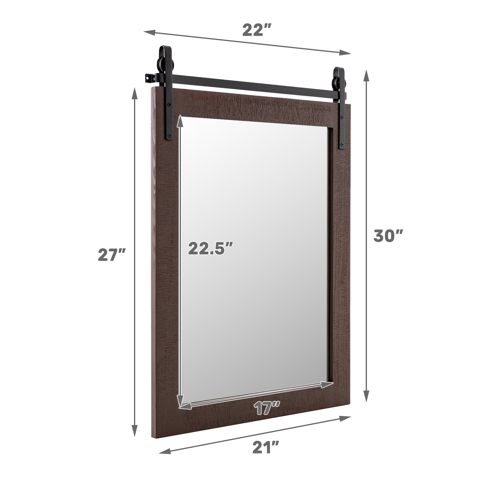 WELLFOR INS-10057WL Framed-Bath-Mirrors - View #5