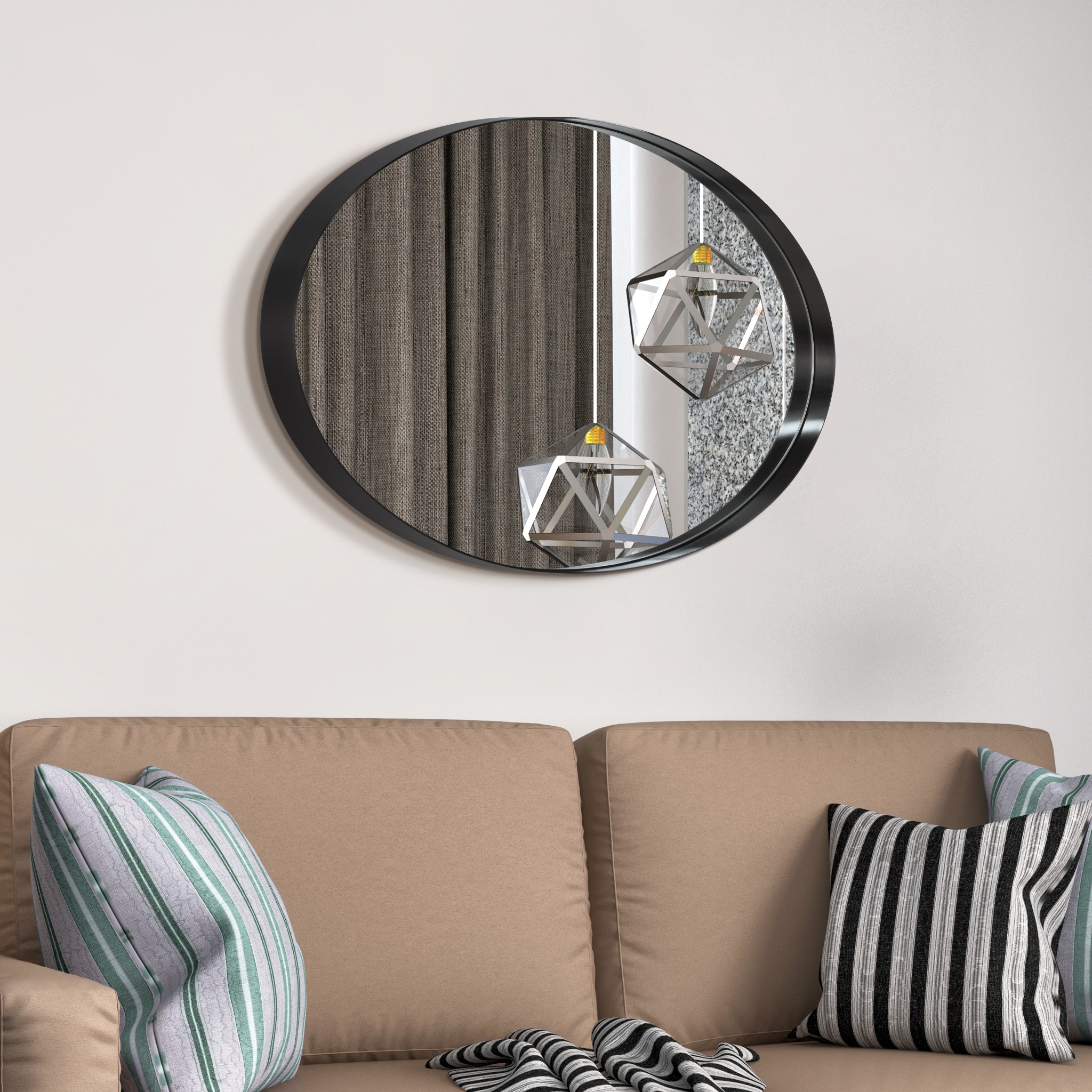 Contempo 20" x 30" Brushed Silver Stainless Steel Wall Mirror