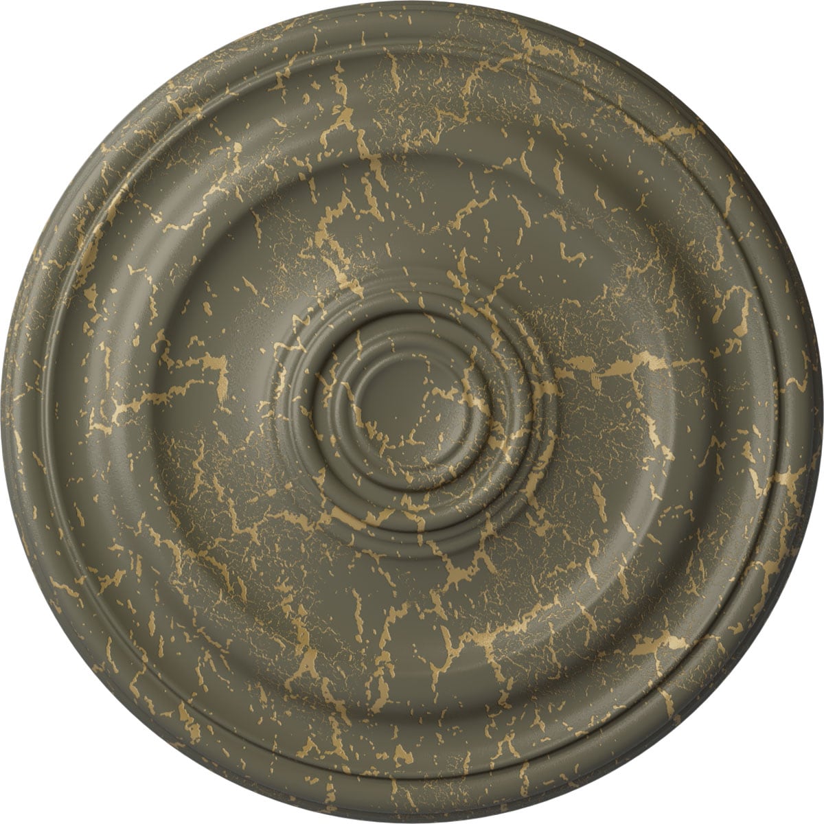 Ekena Millwork CM15DEWHC Devon 15.75-in W x 15.75-in L Painted Witch Hazel Crackle Polyurethane Whole Ceiling Medallion
