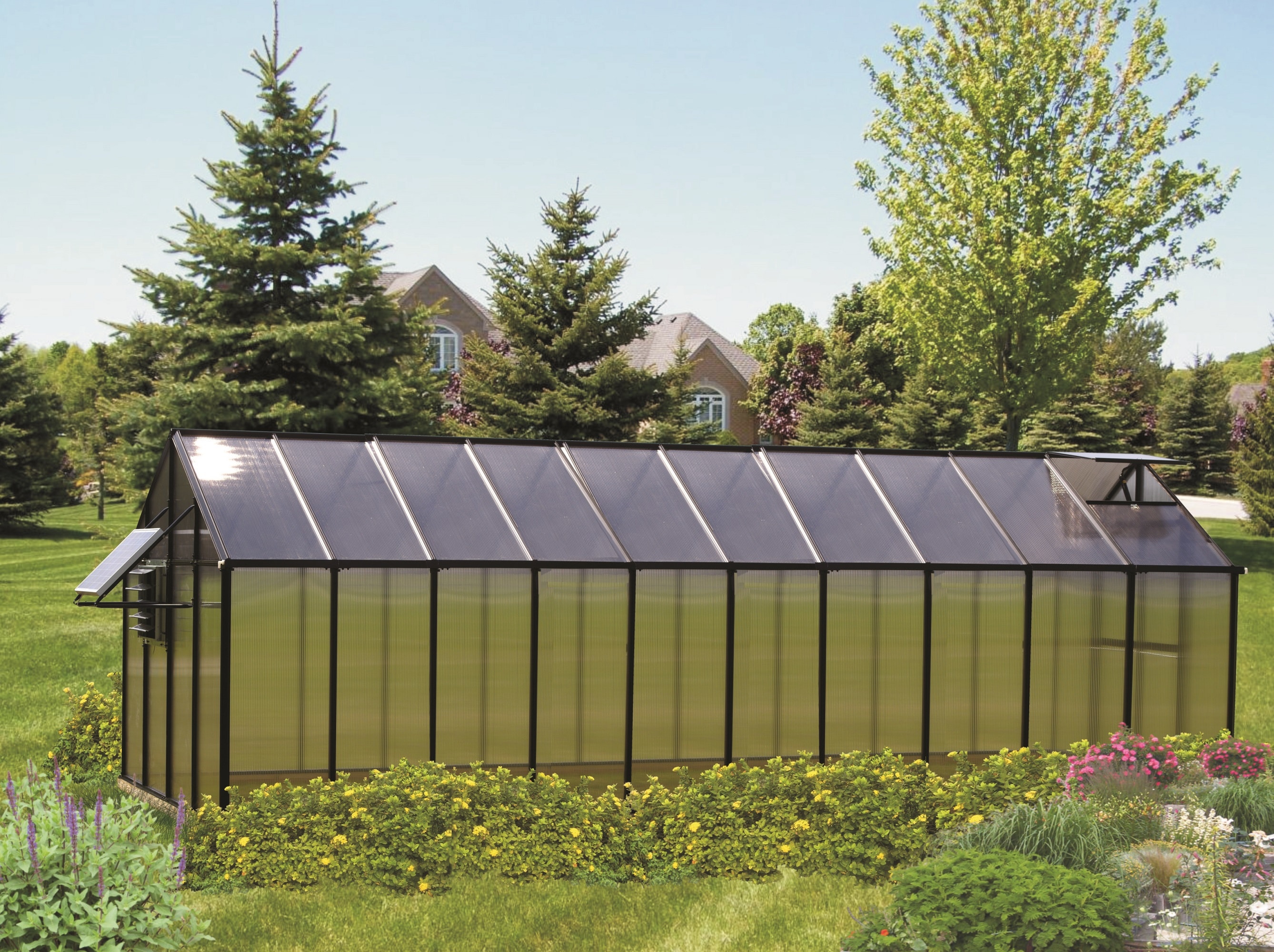 Monticello MONT-20-BK-MOHEAT Moheat 20.58-ft L x 8.42-ft W x 7.5-ft H Black Greenhouse