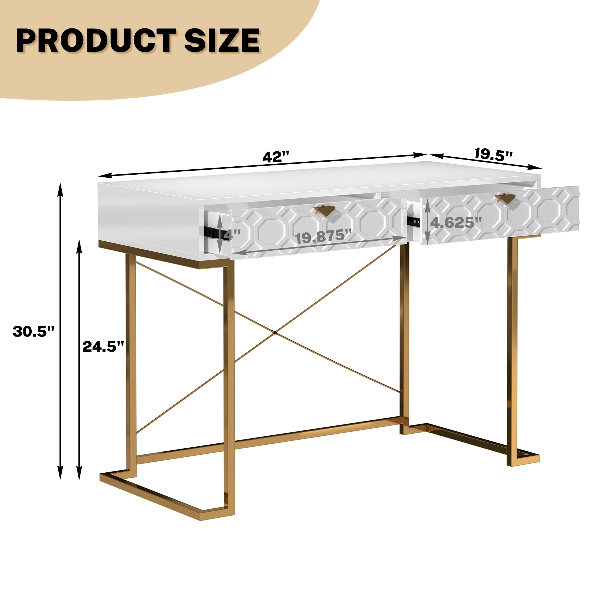 Clihome CL-DK1-WH Console-Sofa-Tables - View #8