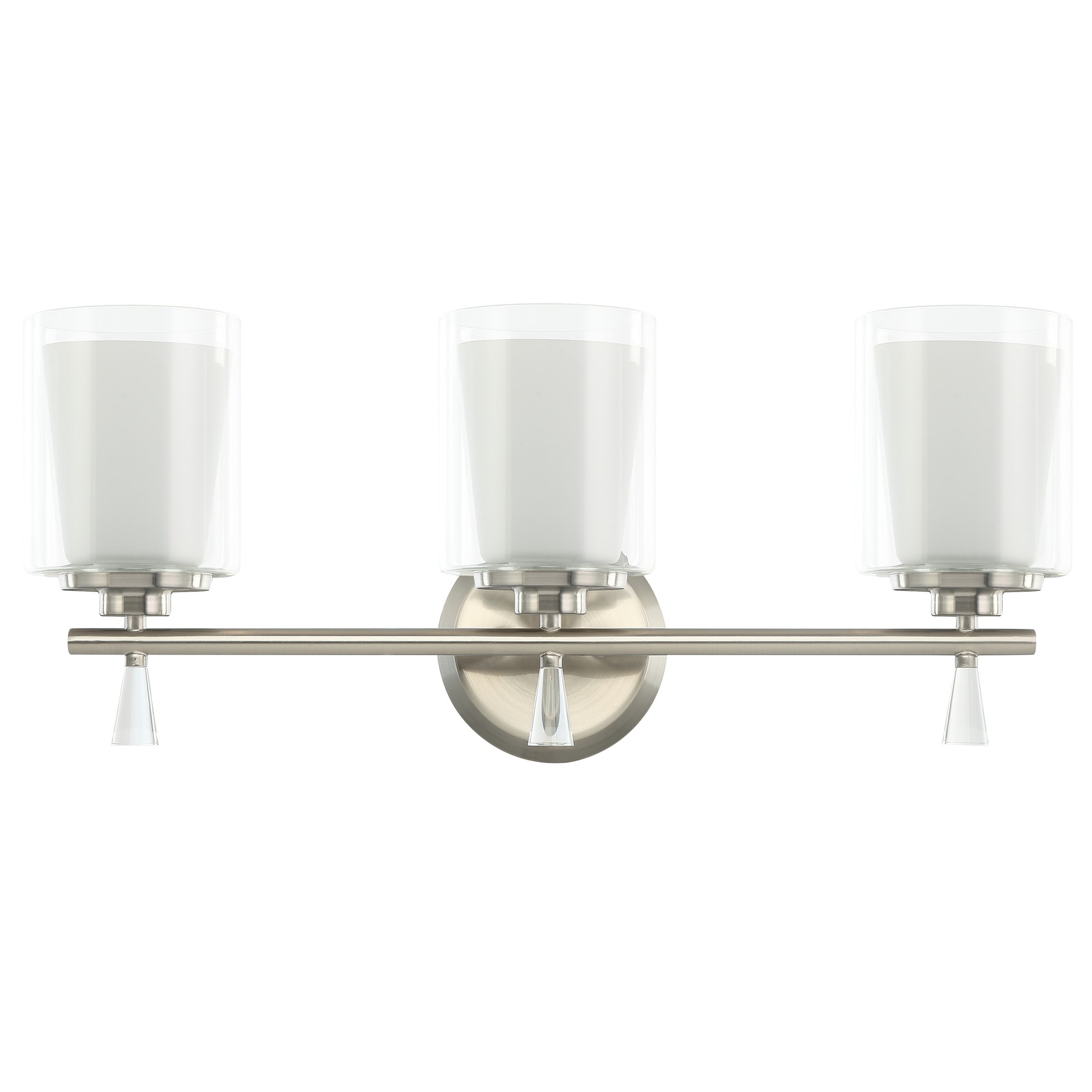 Lcaoful 24.13-in 3-Light Brushed Nickel Modern/Contemporary Vanity ...