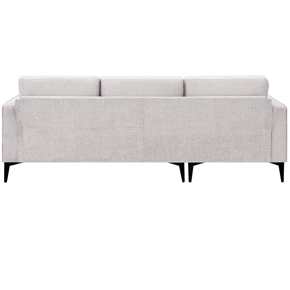 3 Seat Streamlined Upholstered Sofa Couch with Removable Back and Seat  Cushions and 2 pillows, Gray-ModernLuxe