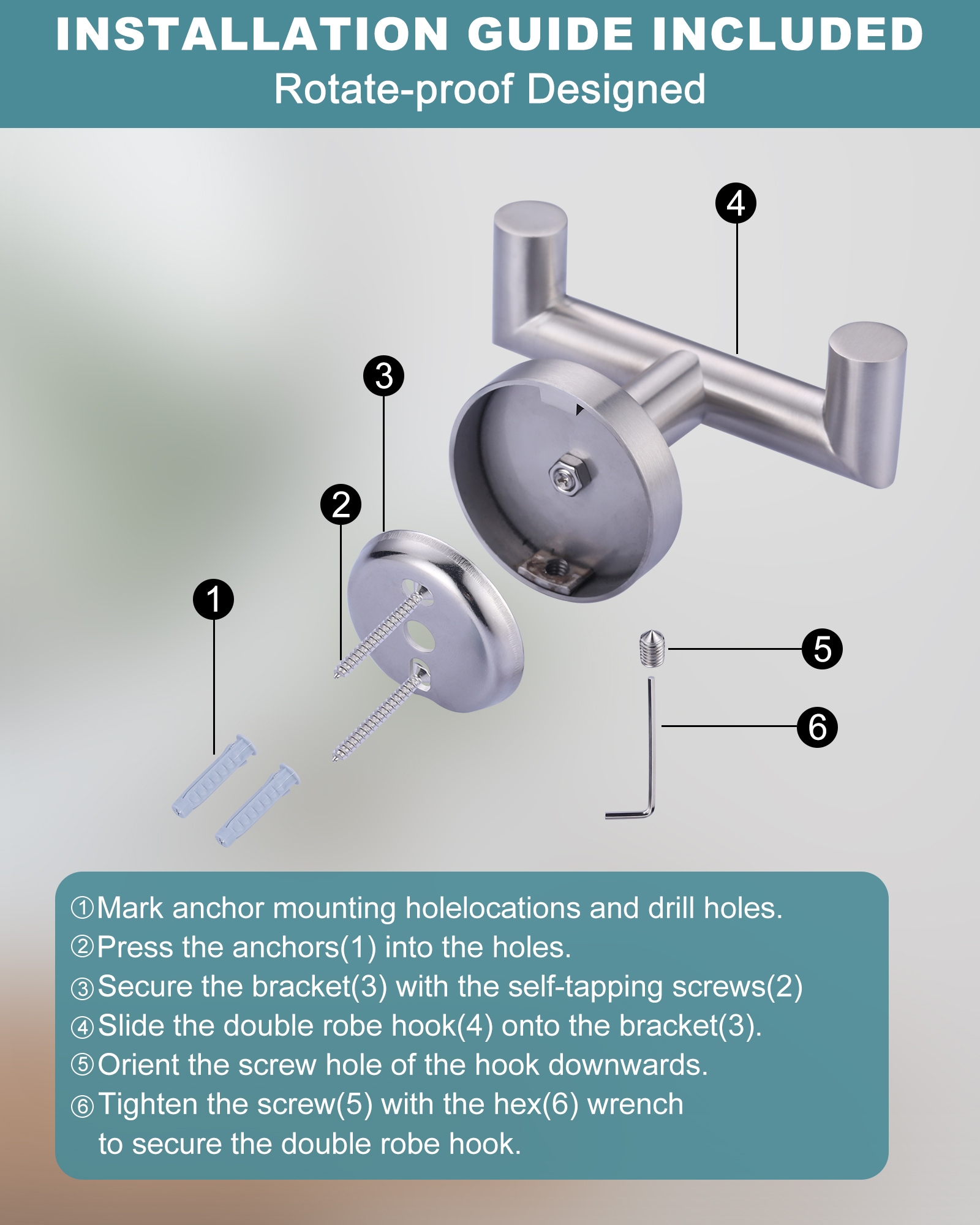 WOWOW 483307 Robe-Hooks - View #4