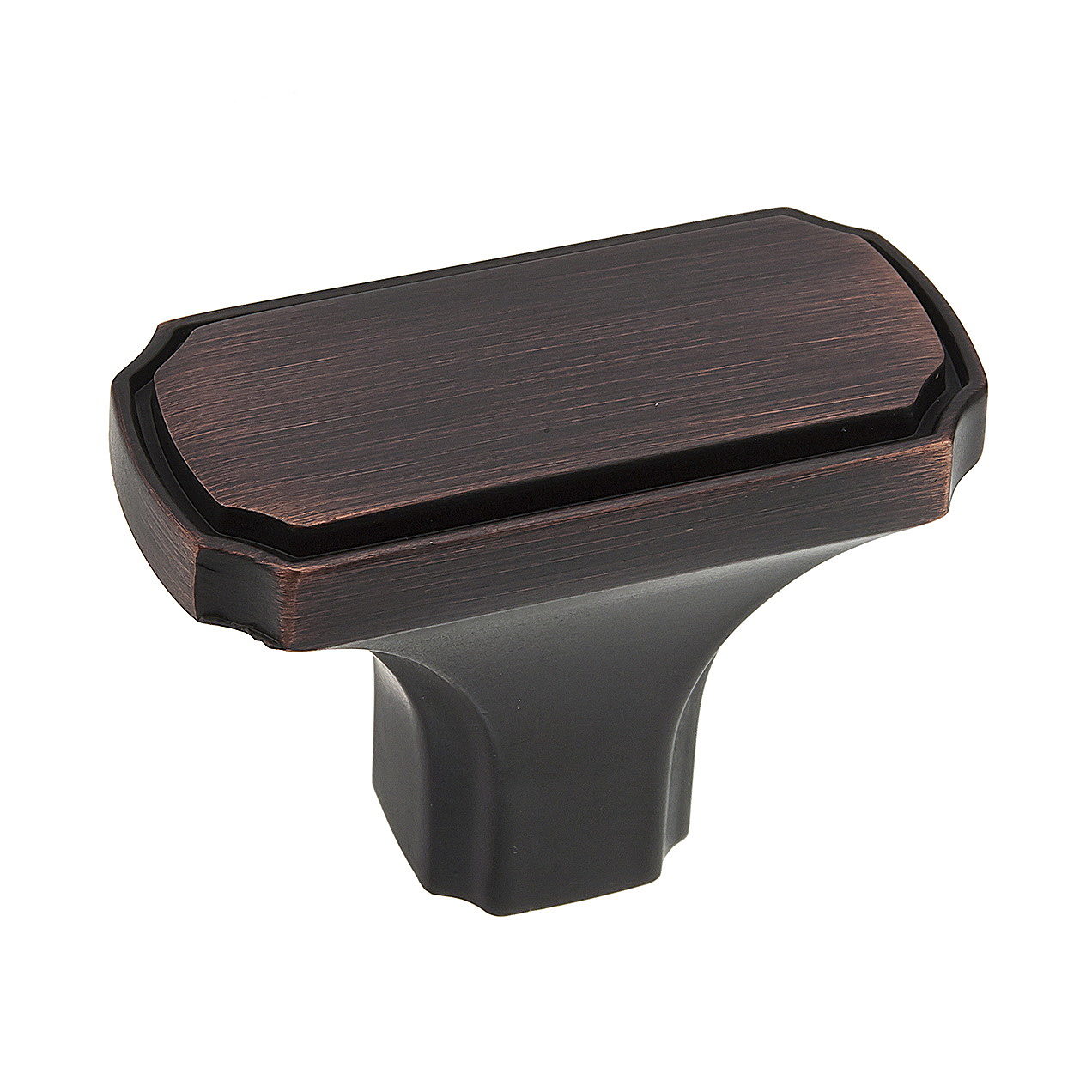 Richelieu BP77043BORB Lorraine 1-11/16-in Brushed Oil-Rubbed Bronze Rectangular Transitional Cabinet Knob