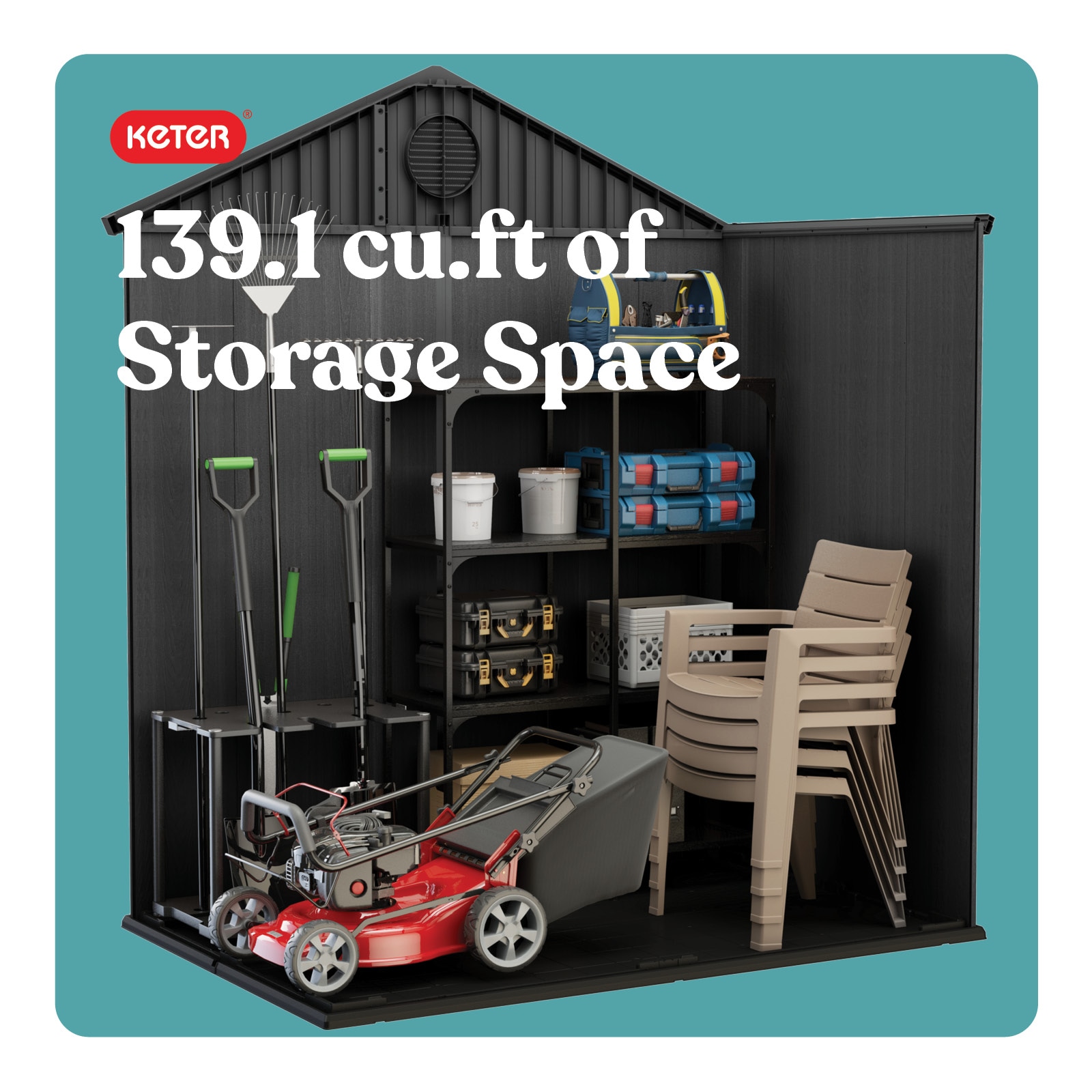 Keter 253293 Vinyl-Resin-Storage-Buildings - View #13